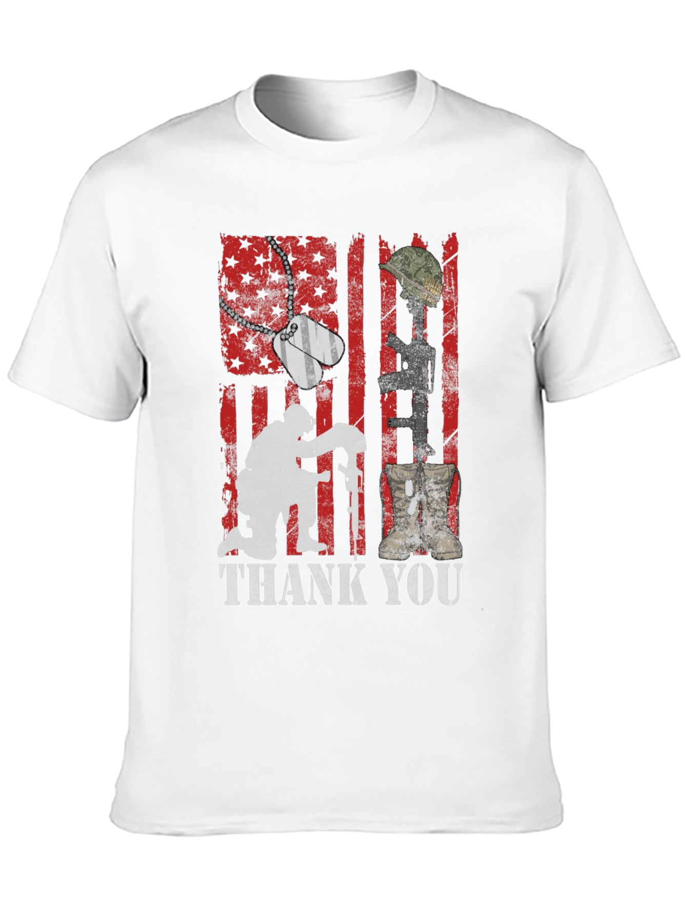 Black Thank You Military T-Shirt view 10