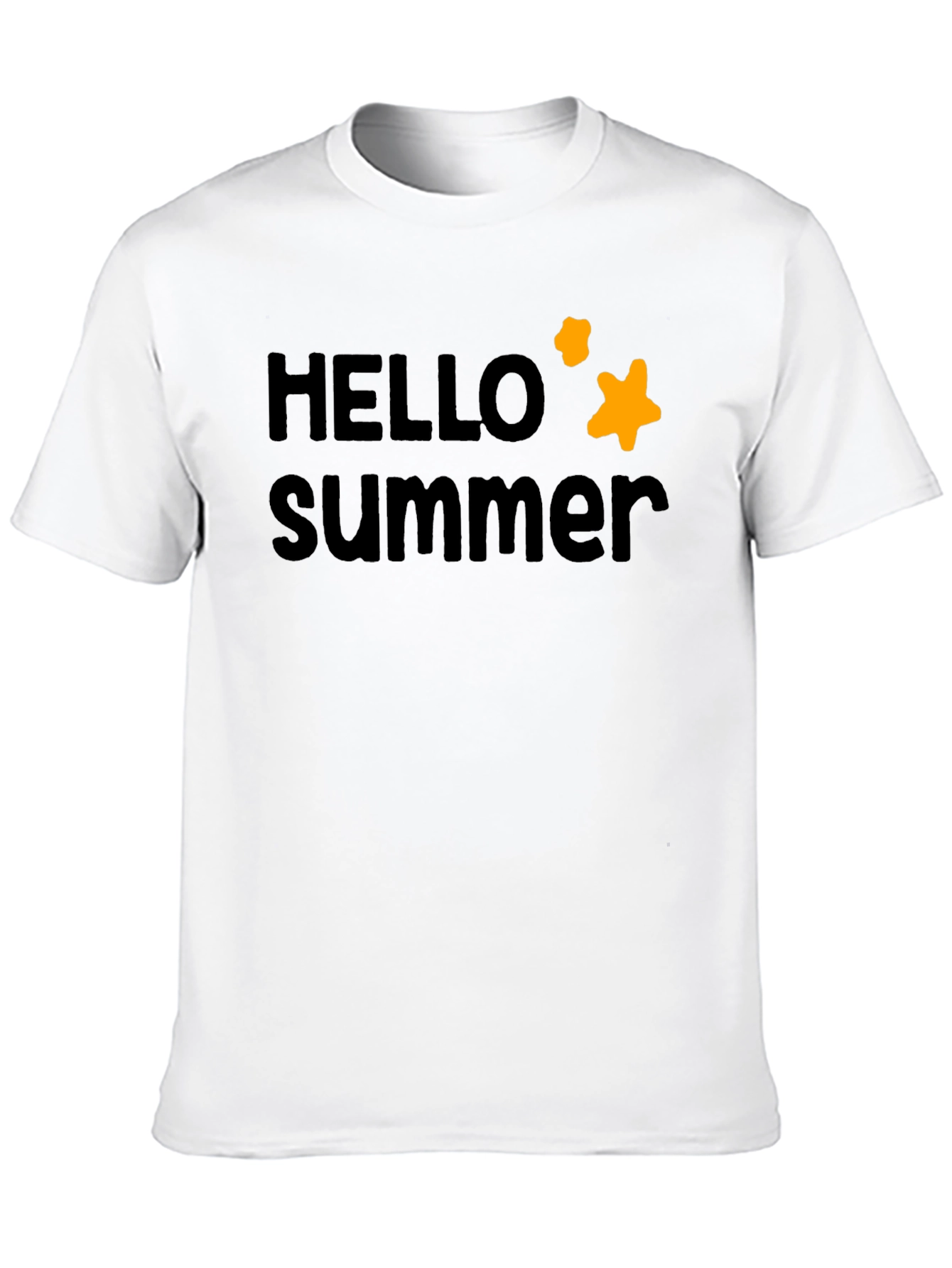 Black Hello Summer Black Cotton Tee view 10