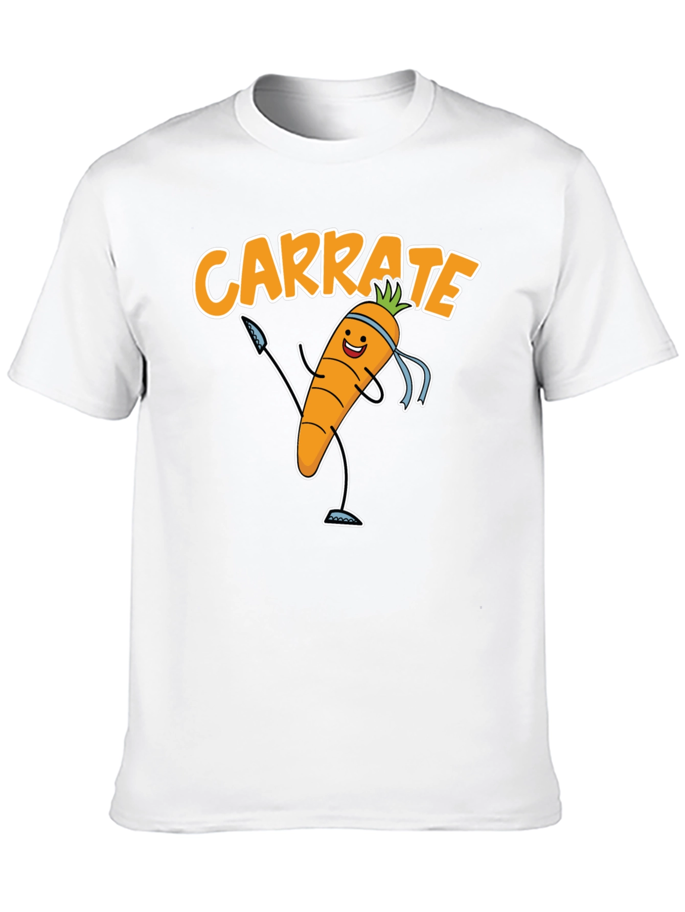Black Carrate T-Shirt - Funny Carrot Karate Tee view 10