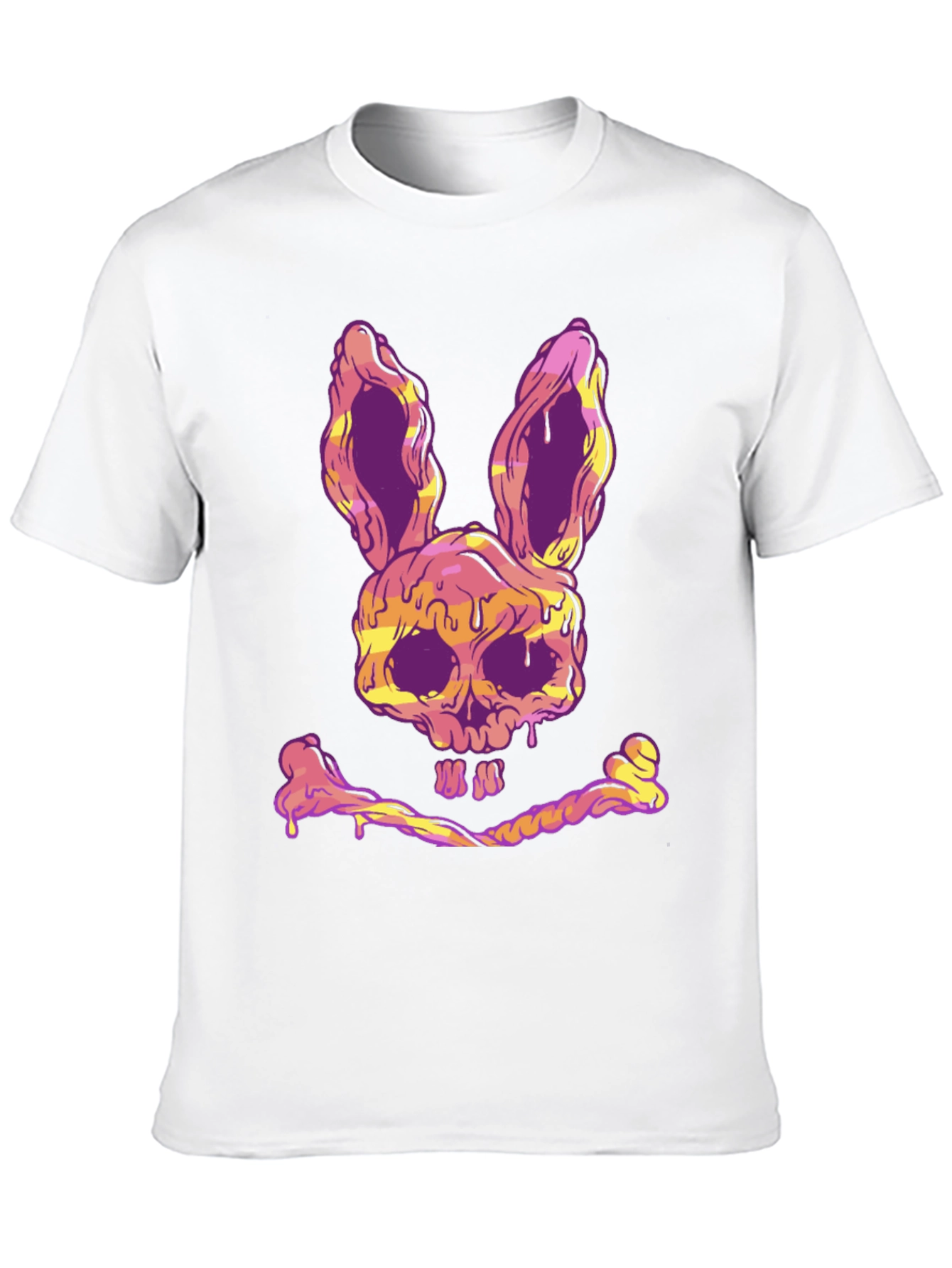 Black Skull Bunny T-Shirt - Edgy Graphic Tee view 10