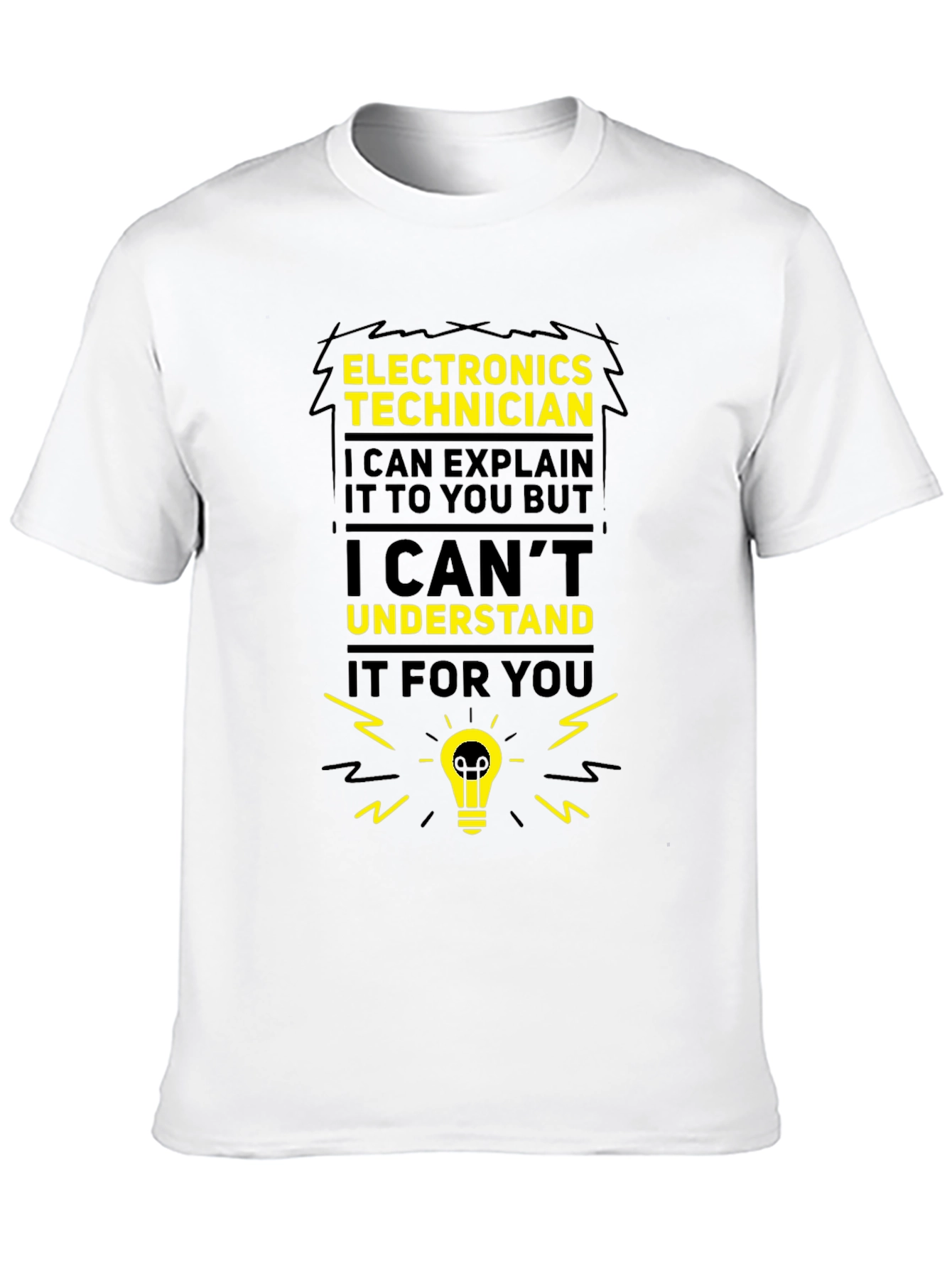 Black Electronics Technician Funny T-Shirt view 10