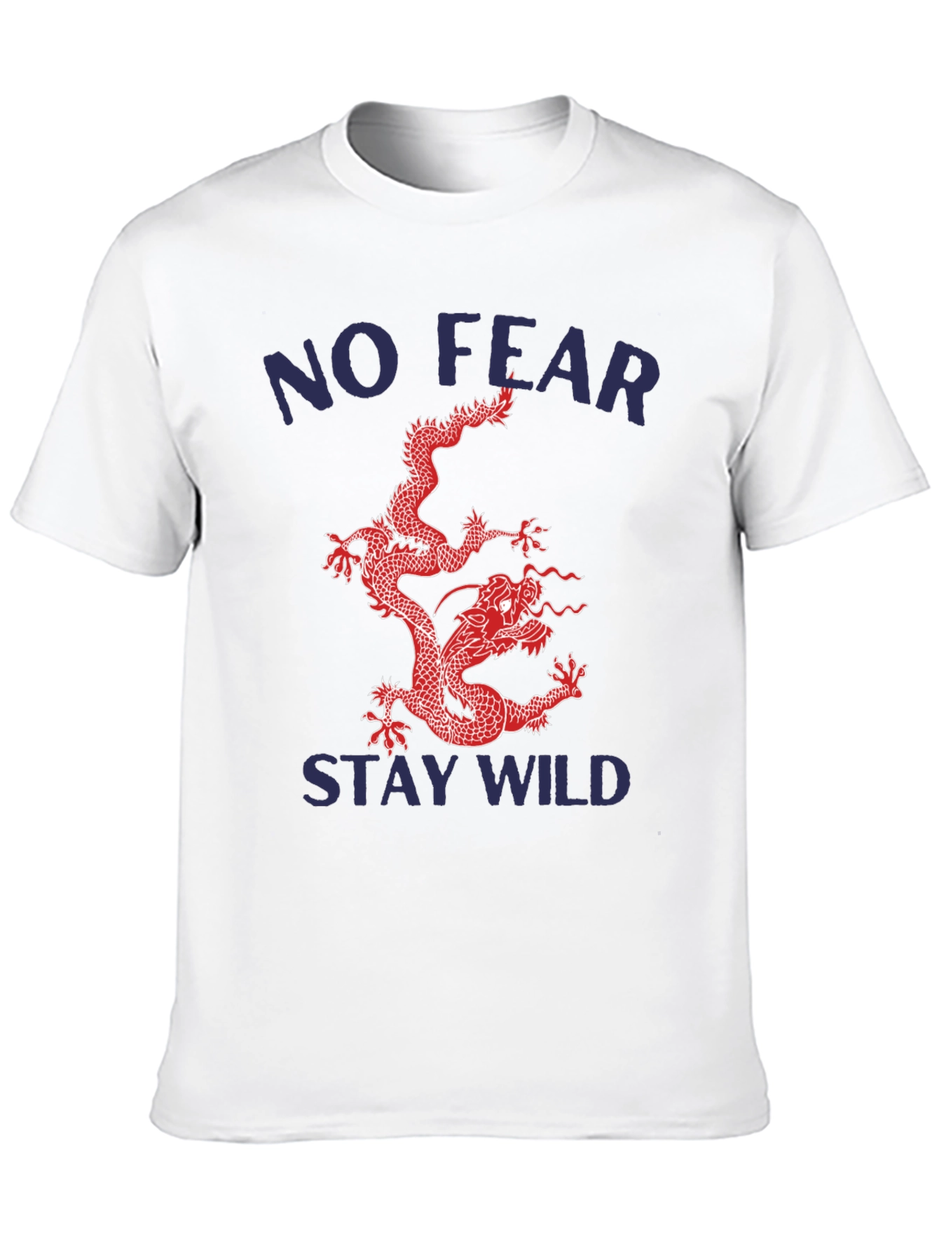 Black No Fear Stay Wild Dragon Graphic Tee view 10