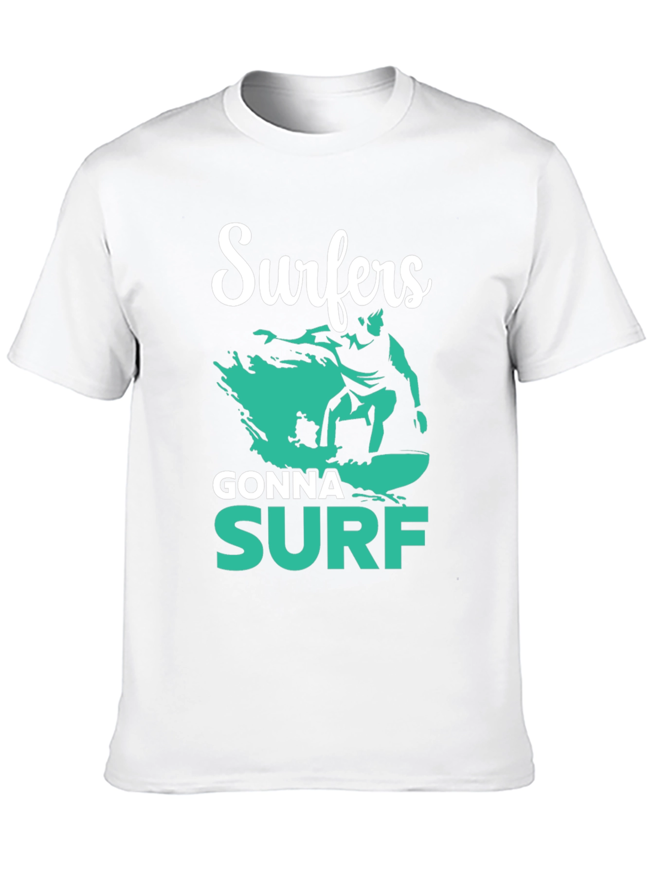 Black Surfers Gonna Surf Graphic Tee view 10