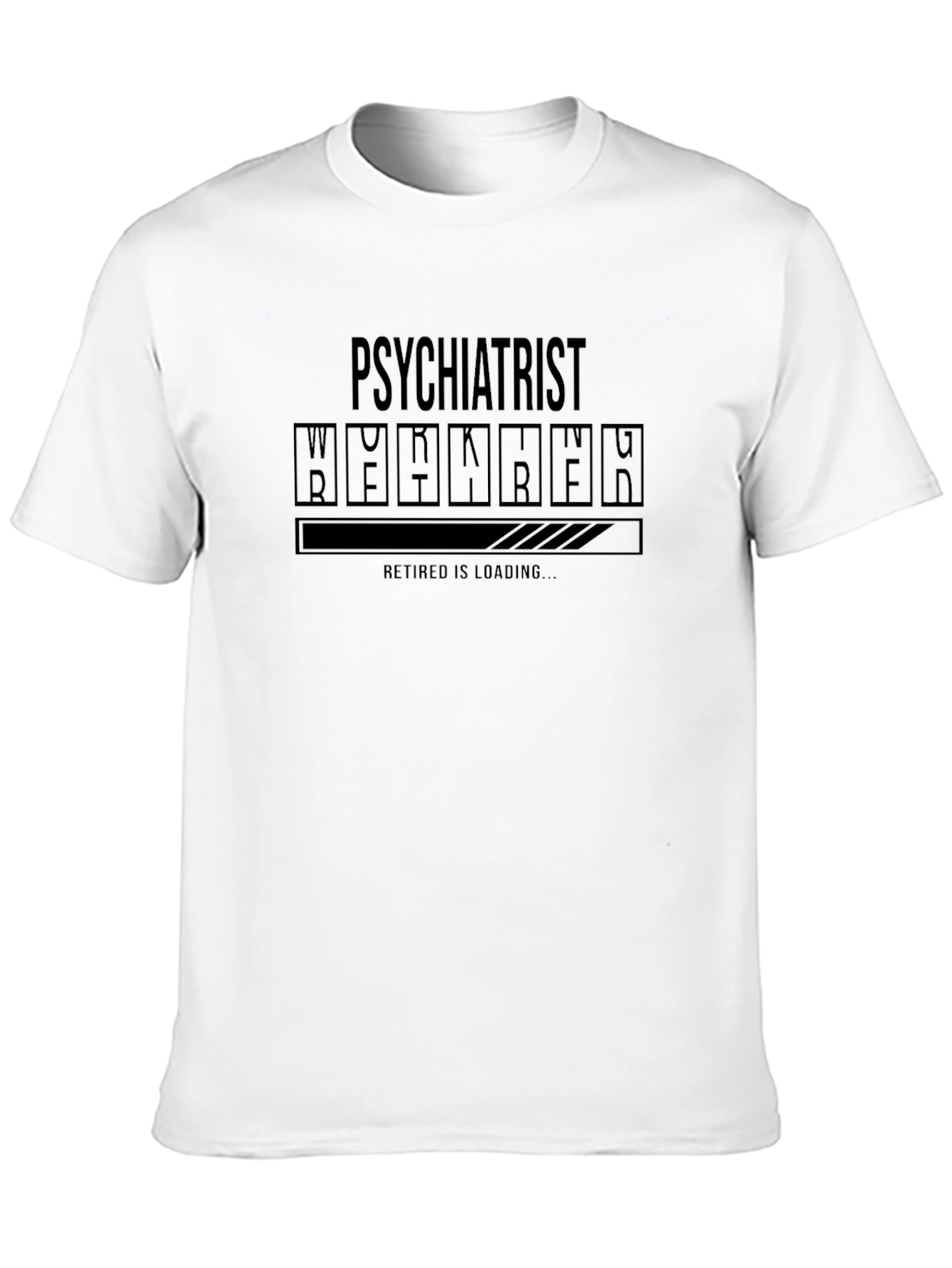 Black Psychiatrist Retirement Loading T-Shirt view 10