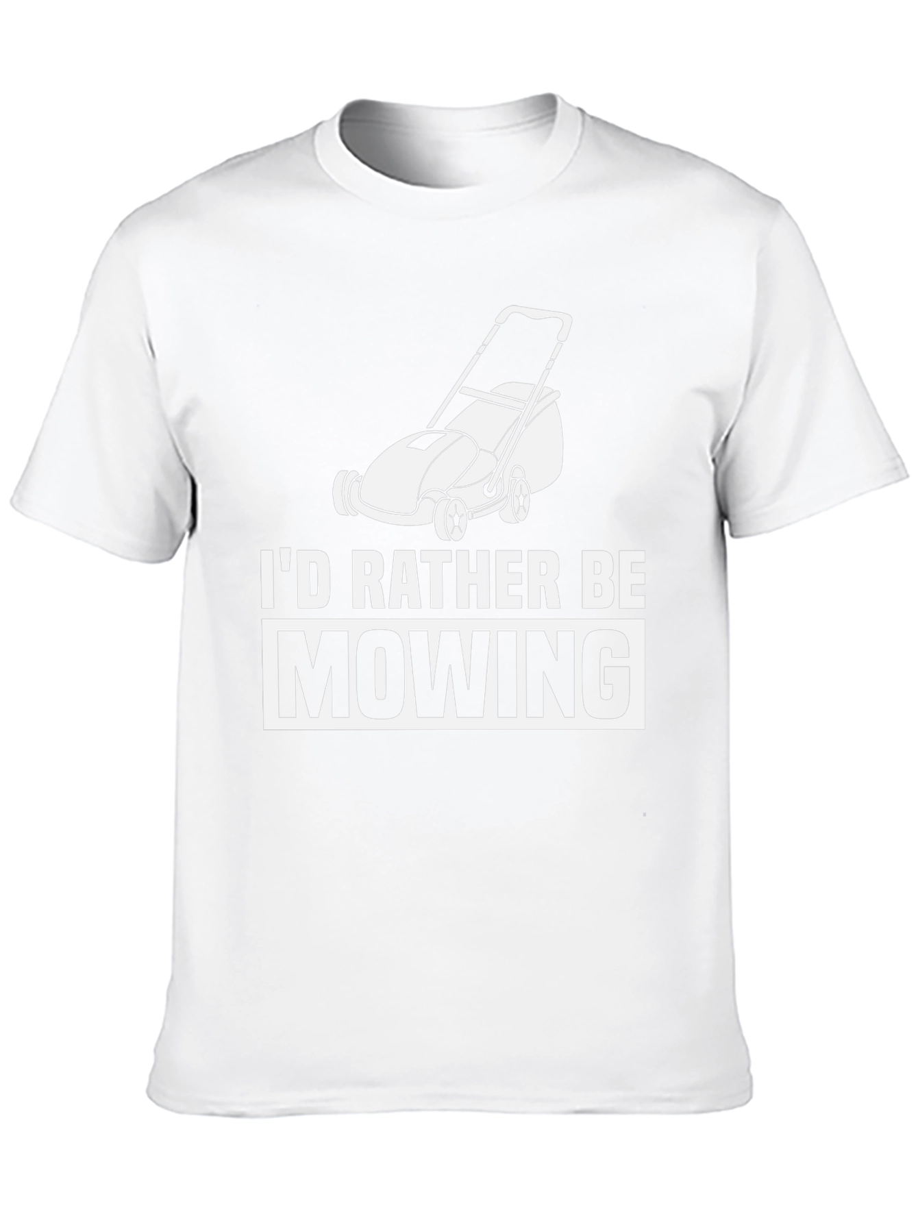 Black I'd Rather Be Mowing Graphic Tee - Black view 10
