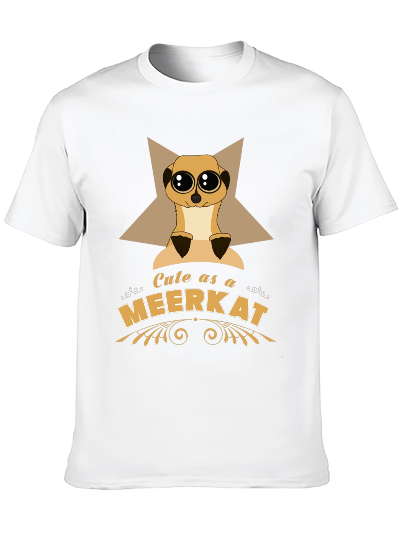 Black Cute as a Meerkat T-Shirt view 10