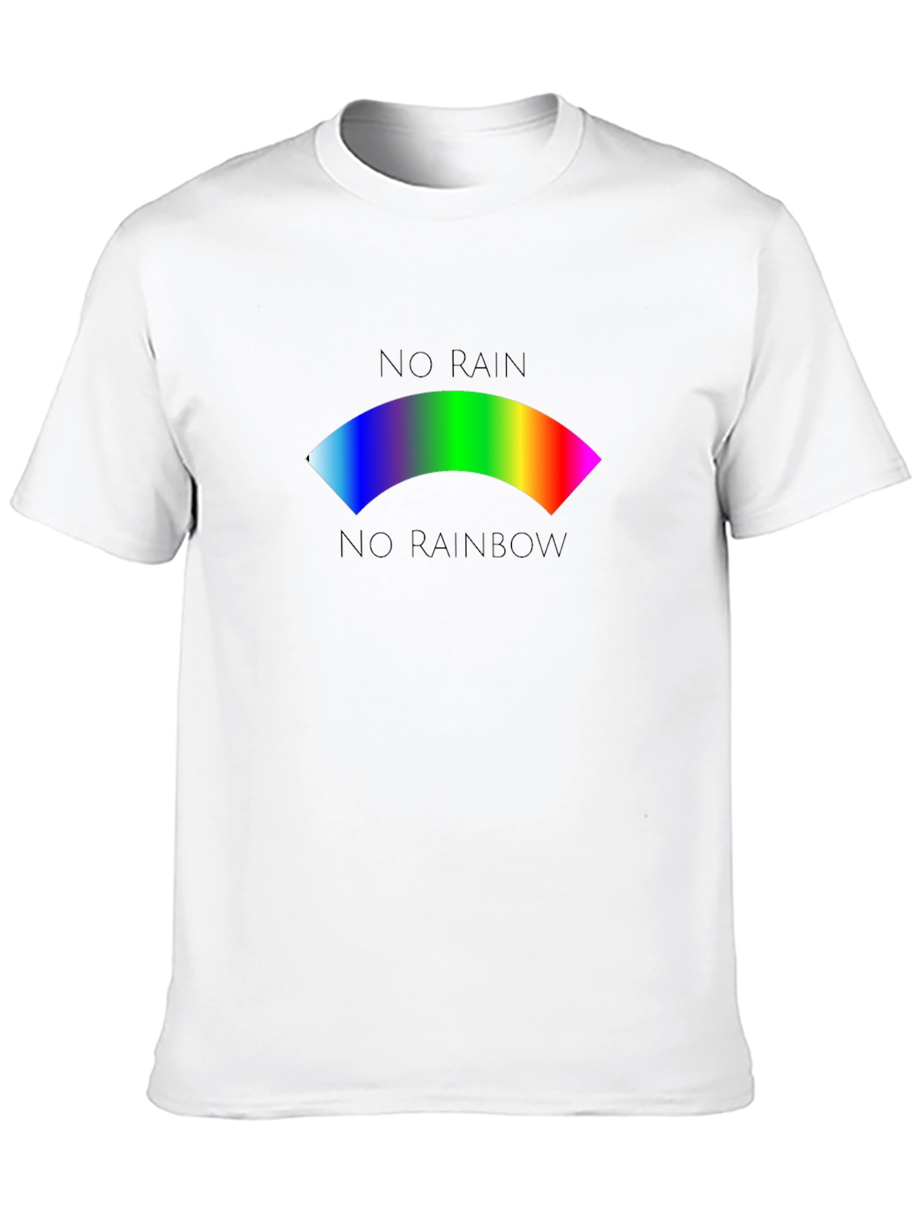 Black No Rain No Rainbow Graphic T-Shirt view 10