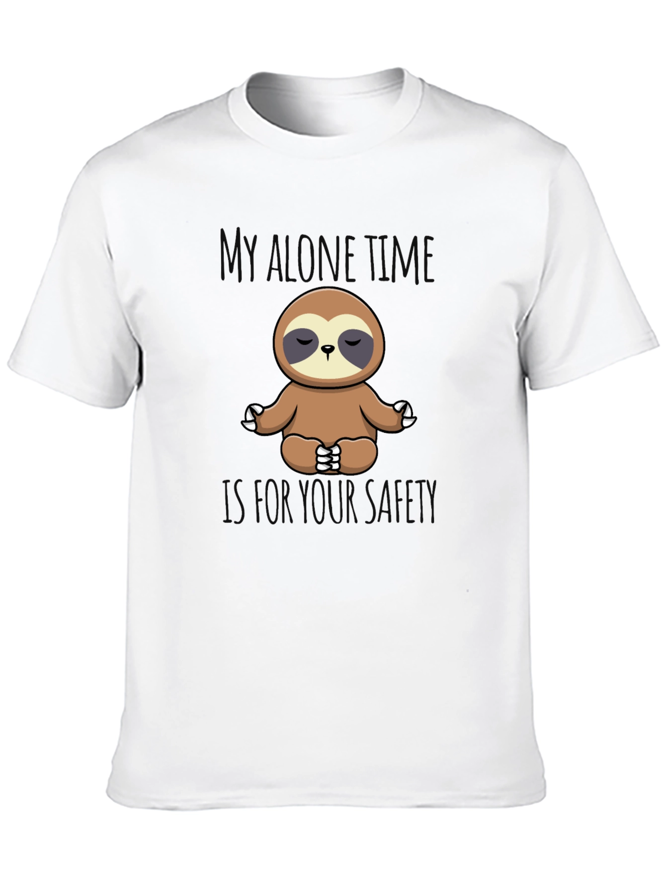 Black Zen Sloth Graphic Tee - My Alone Time view 10