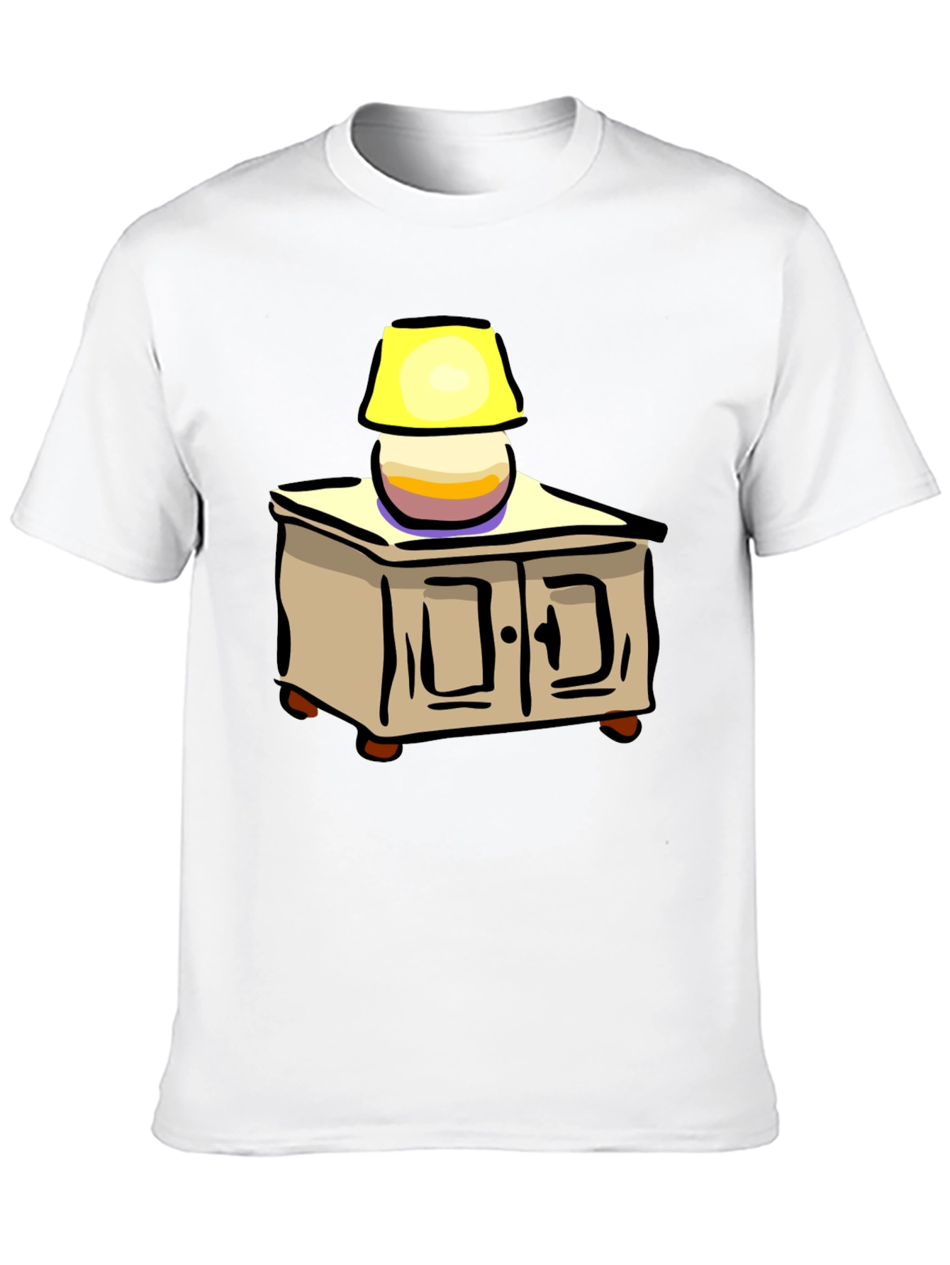Black Cartoon Nightstand Lamp T-Shirt view 10