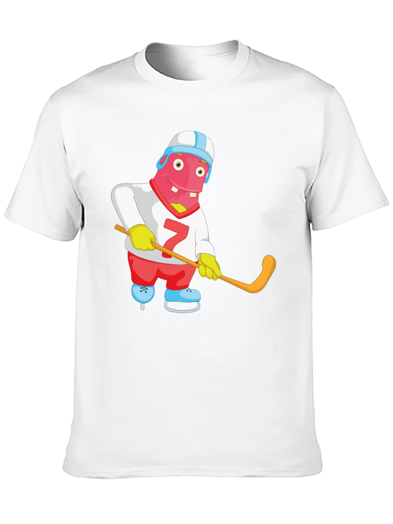 Black Funny Hockey Monster Graphic Tee view 10