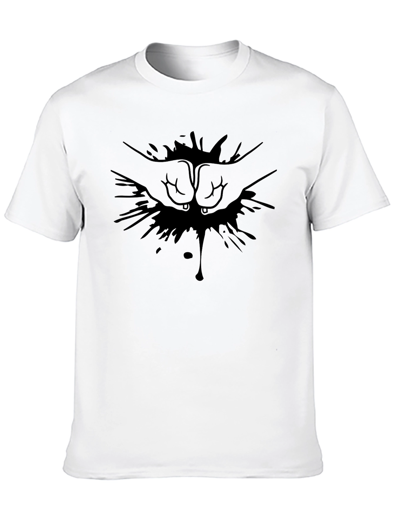 Black Black Fist Bump Graphic Tee view 10