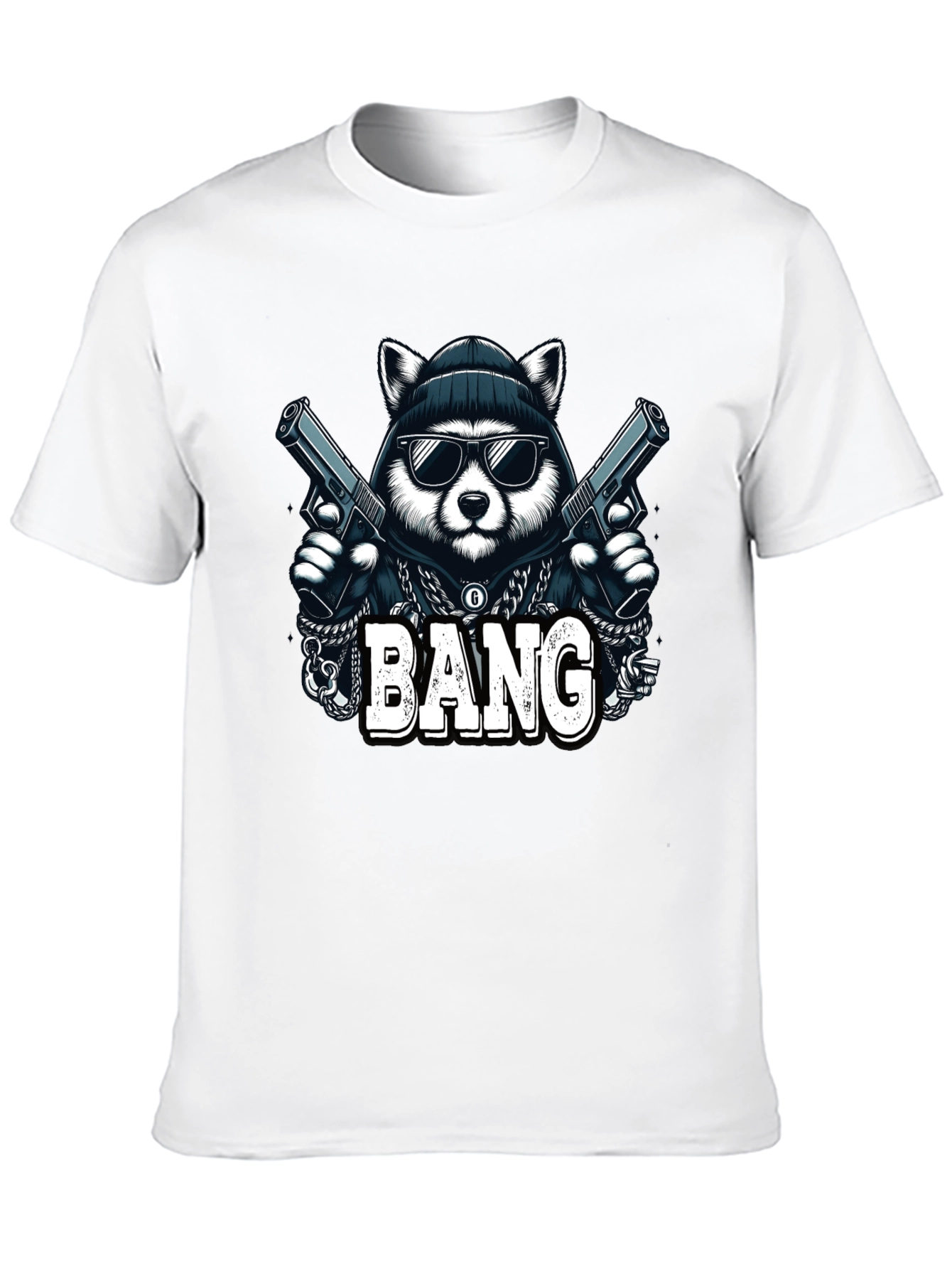 Black Raccoon Gangster Graphic Tee view 10