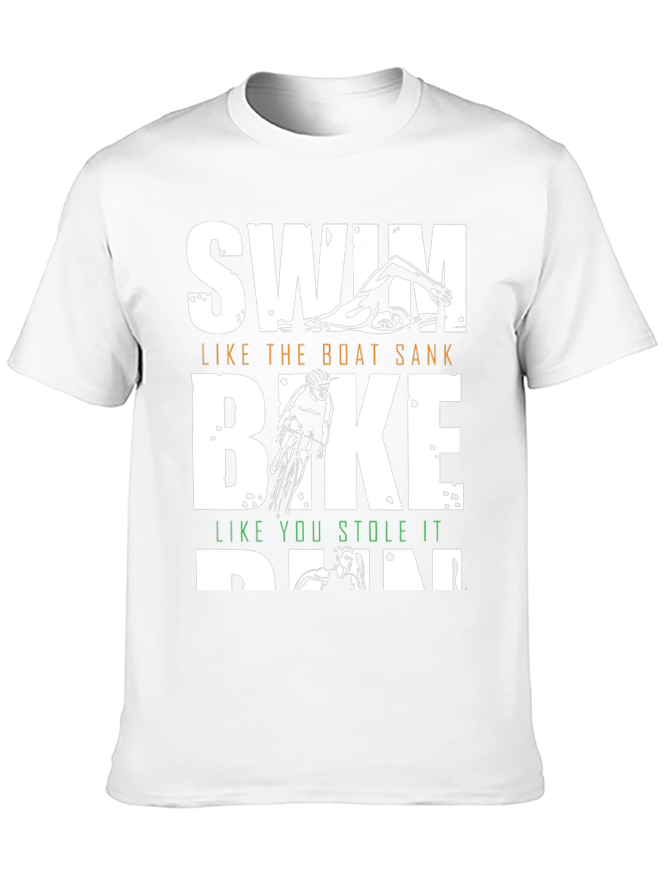 Black Triathlon T-Shirt: Swim, Bike, Run view 10