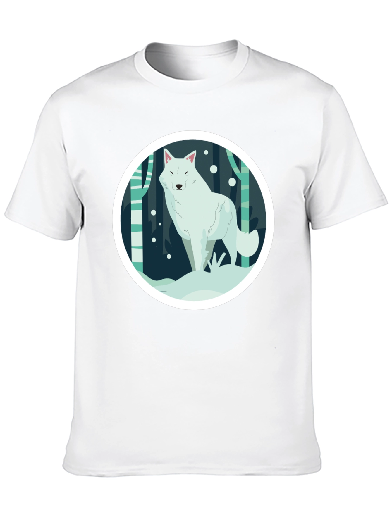 Black Arctic Wolf Graphic Tee - Black Unisex T-Shirt view 10