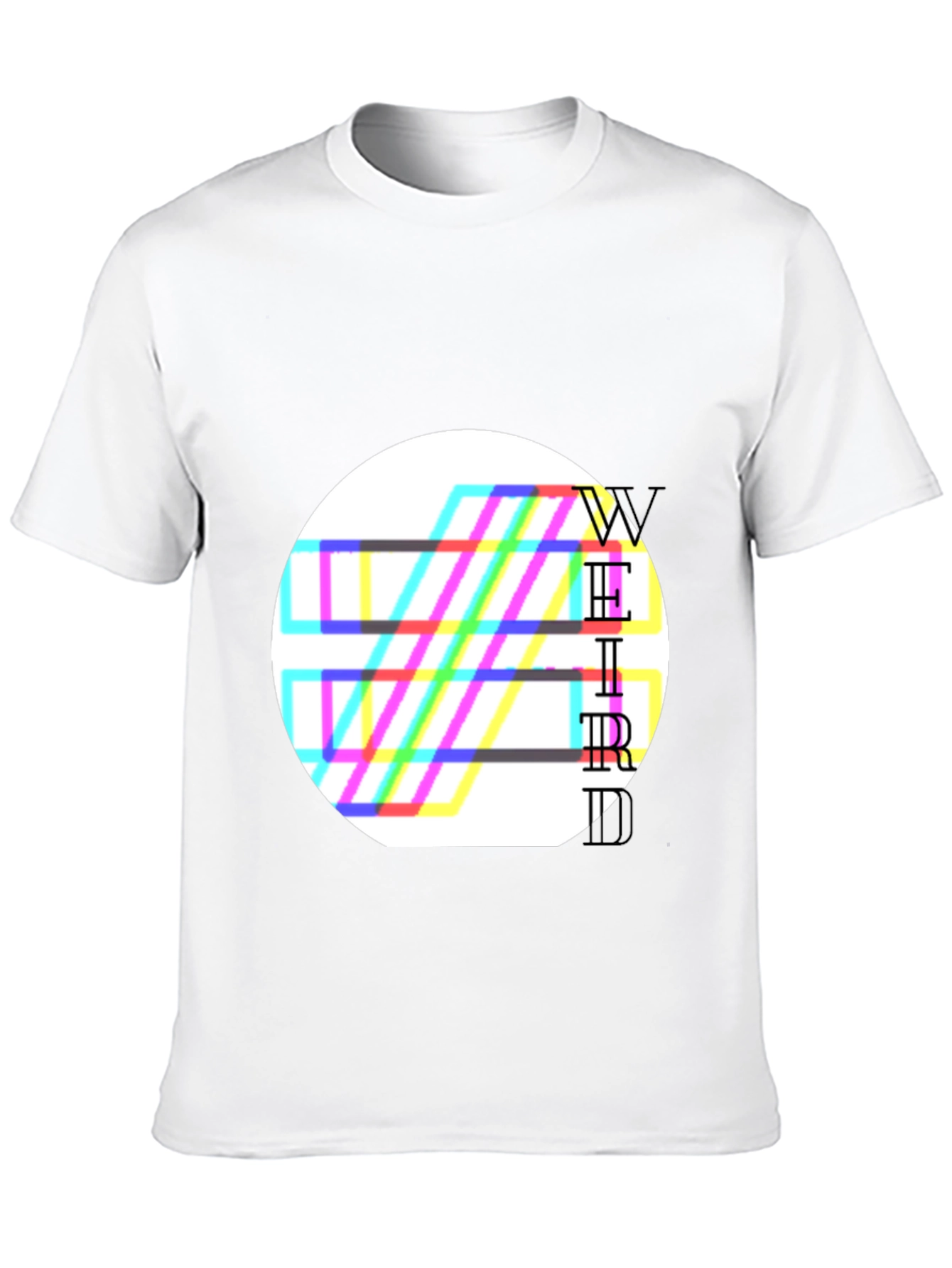 Black Weird Graphic Tee - Black Cotton Blend T-Shirt view 10