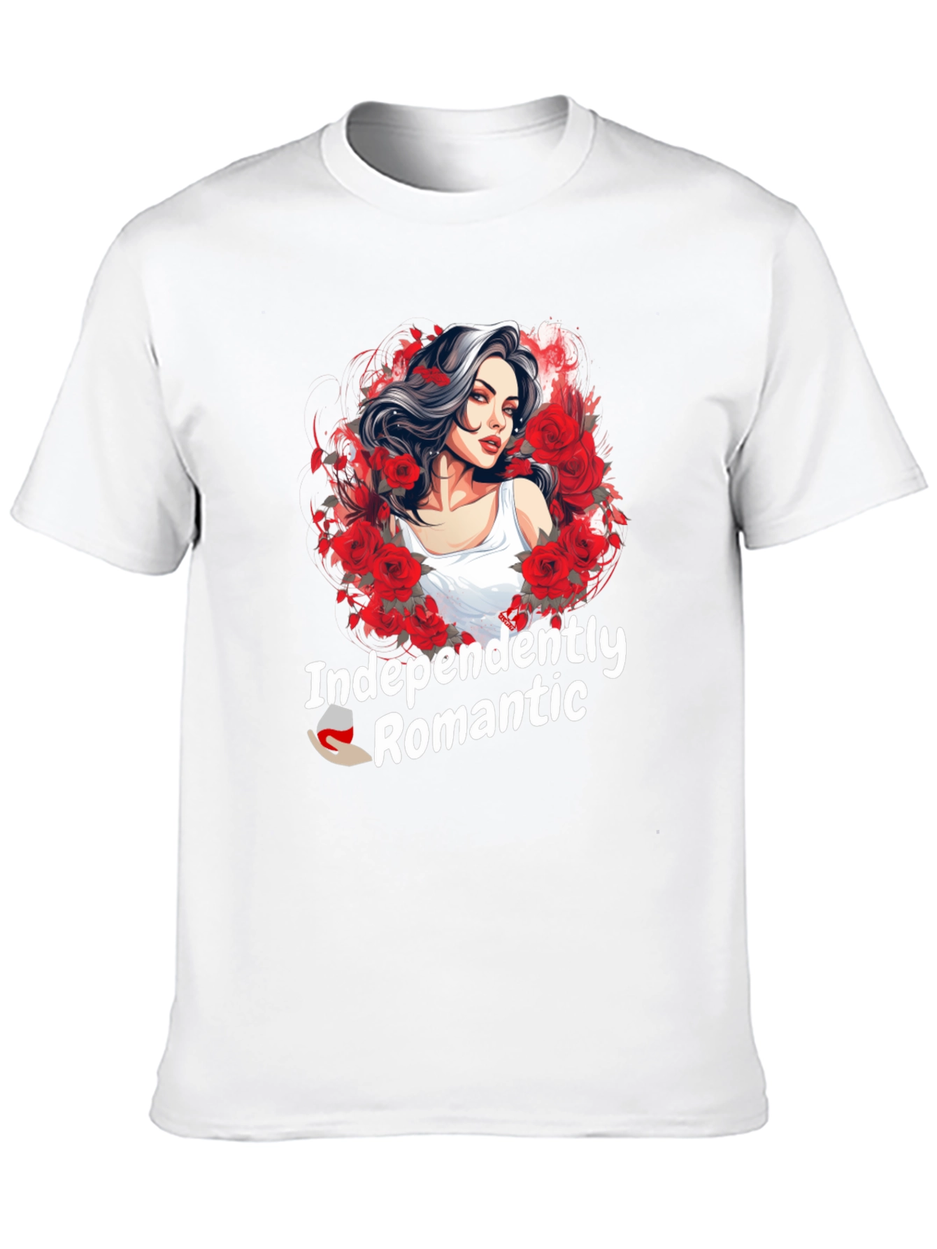 Black Independently Romantic Graphic T-Shirt view 10