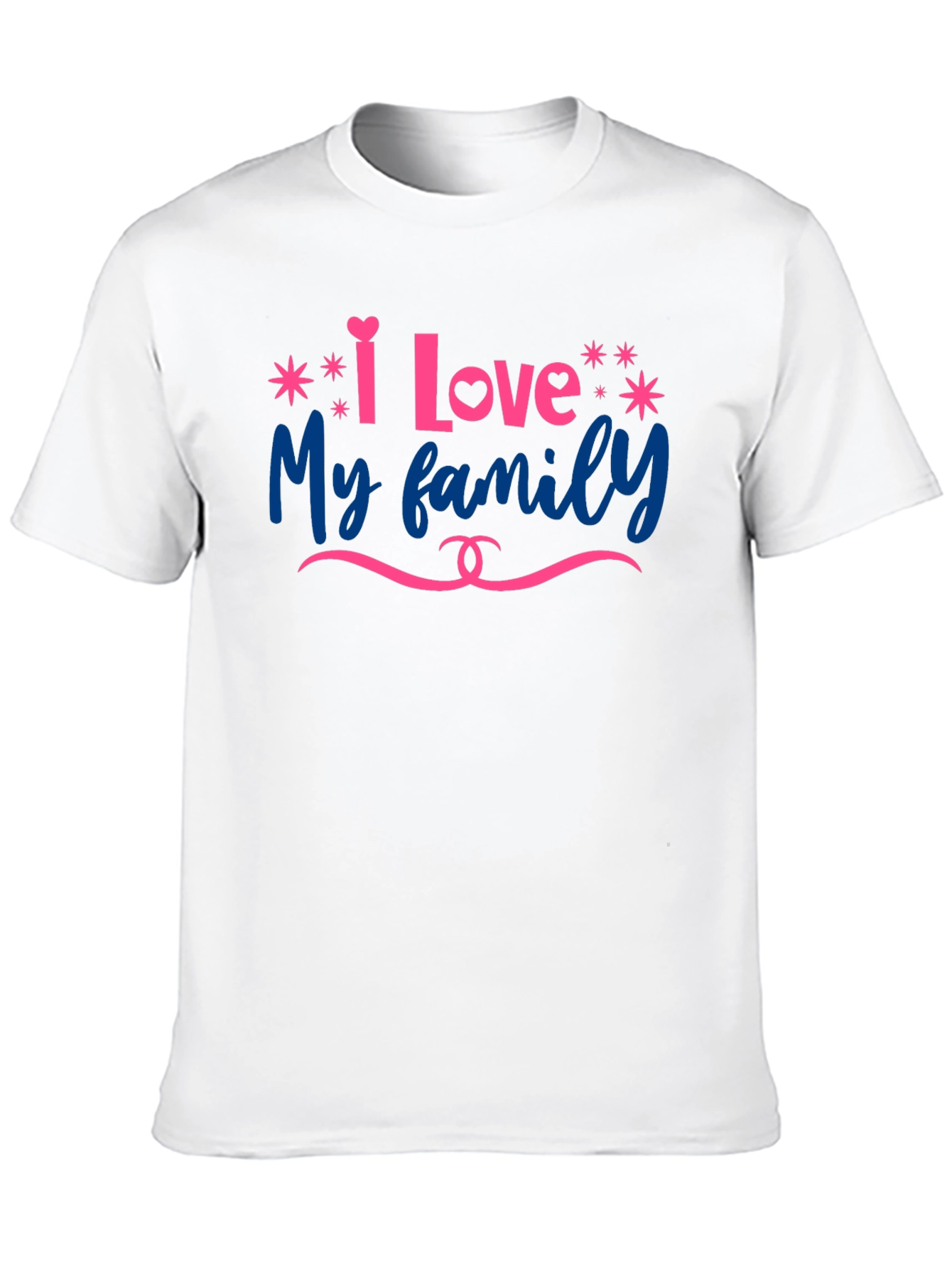 Black I Love My Family Graphic T-Shirt view 10