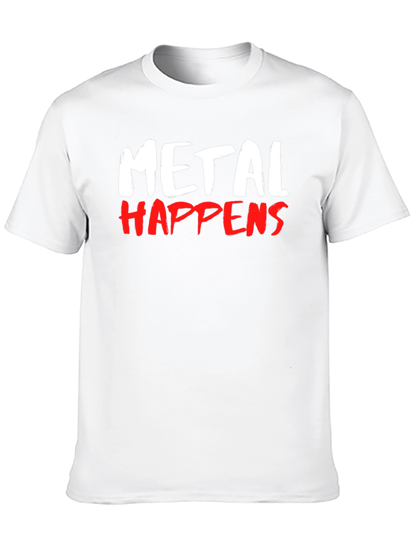 Black Metal Happens Graphic Print T-Shirt - Black view 10