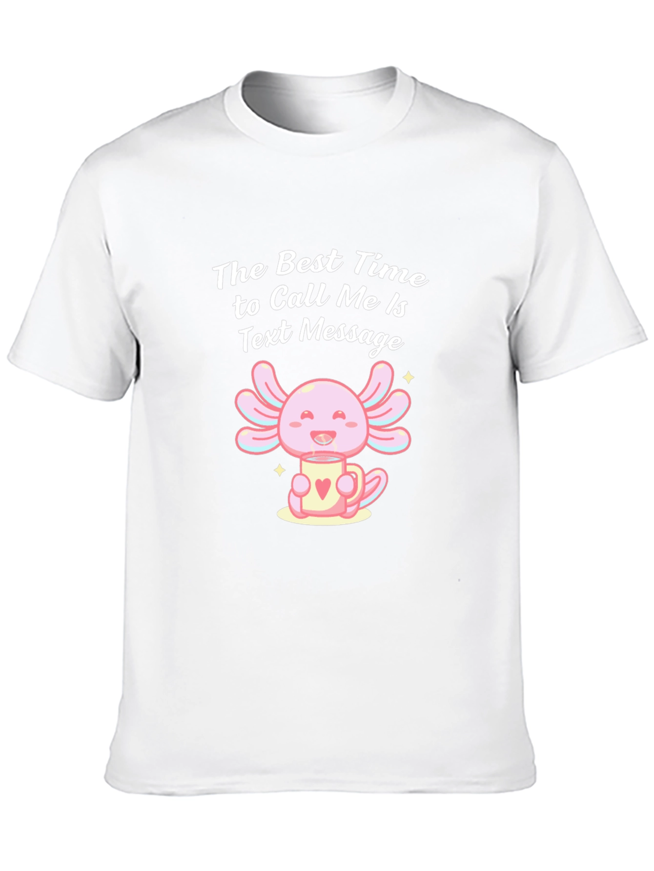 Black Axolotl Text Message T-Shirt view 10