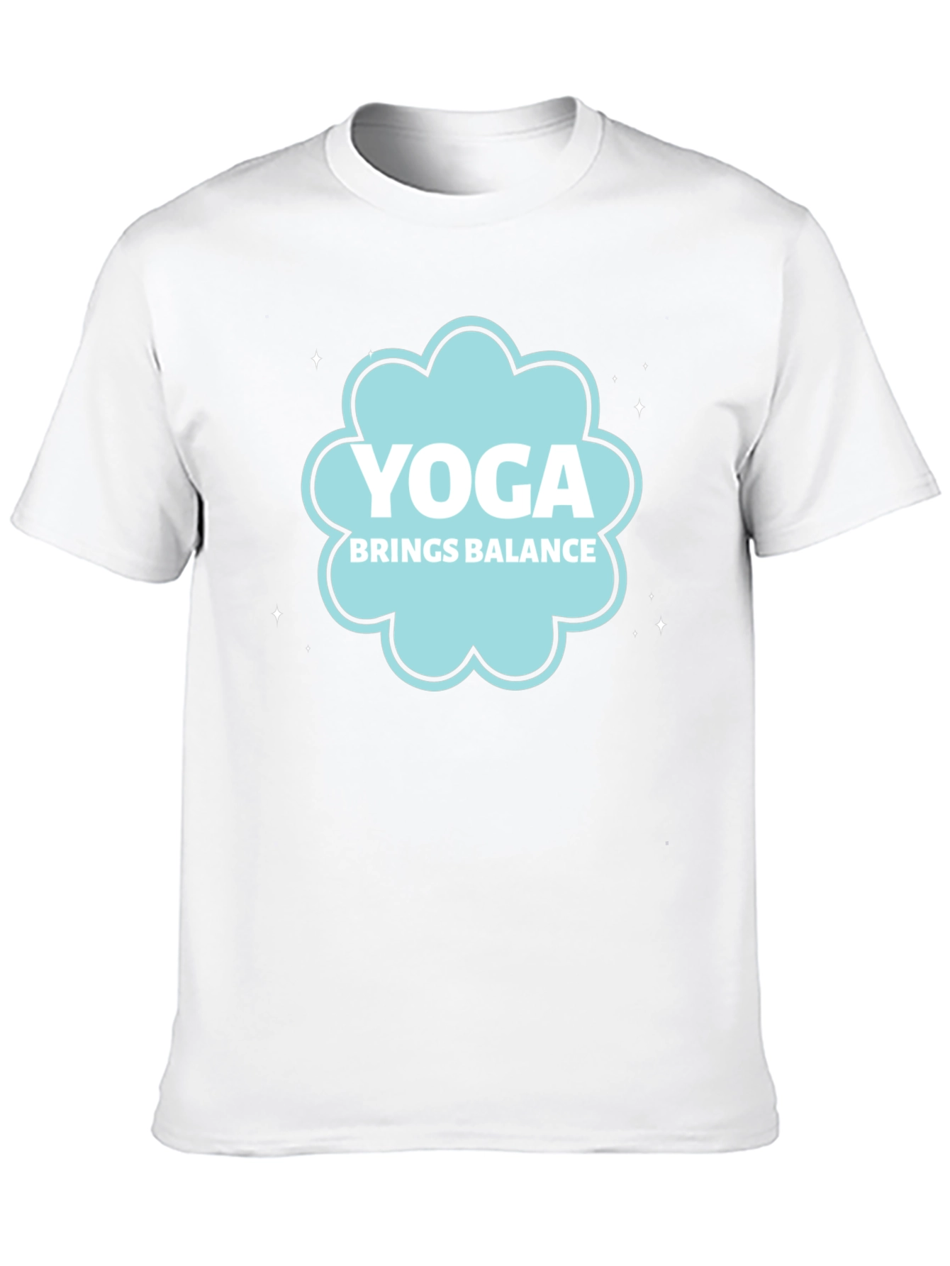 Black Yoga Brings Balance Black Graphic Tee view 10