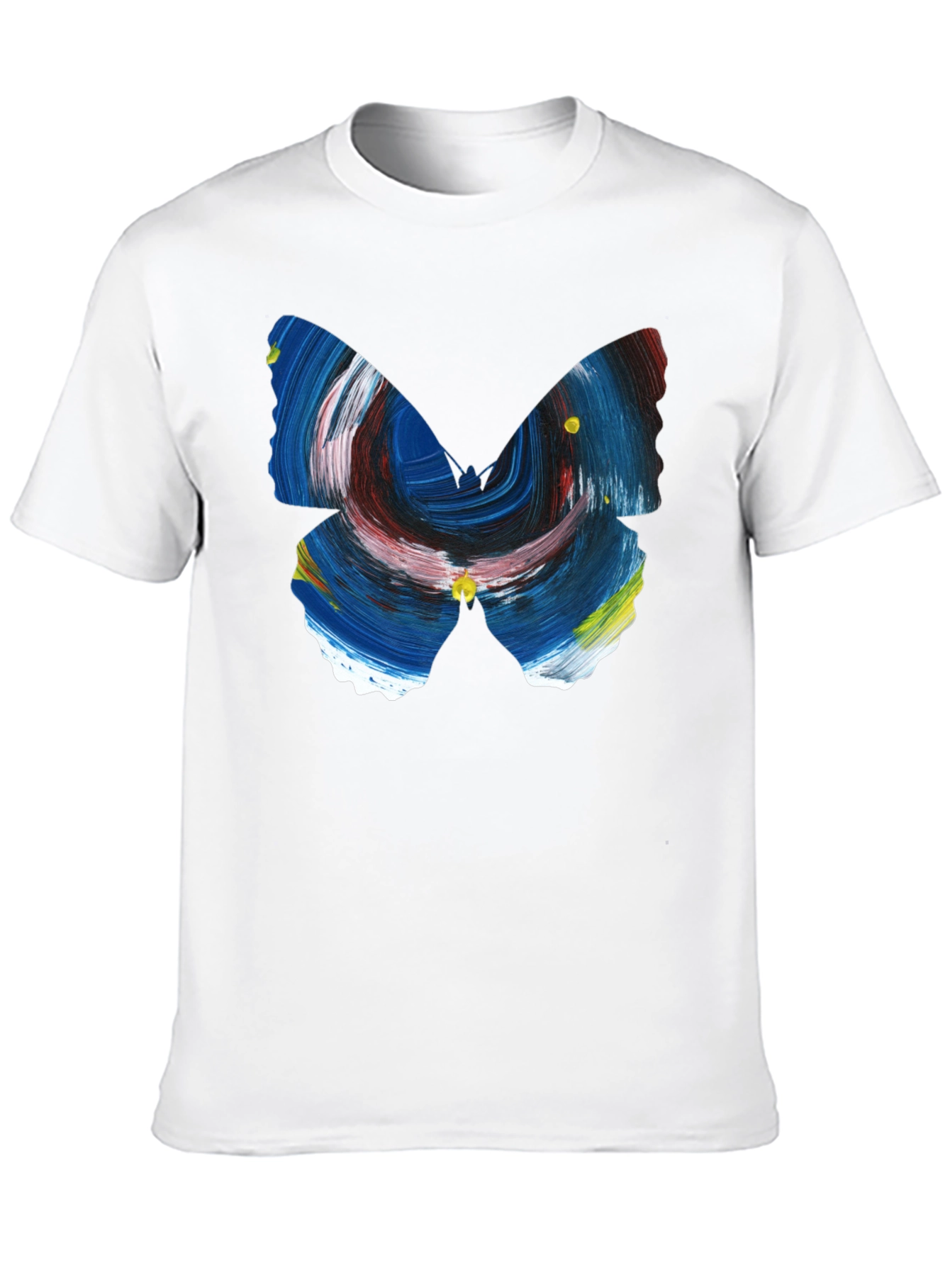Black Abstract Butterfly Graphic Men's Black T-Shirt view 10