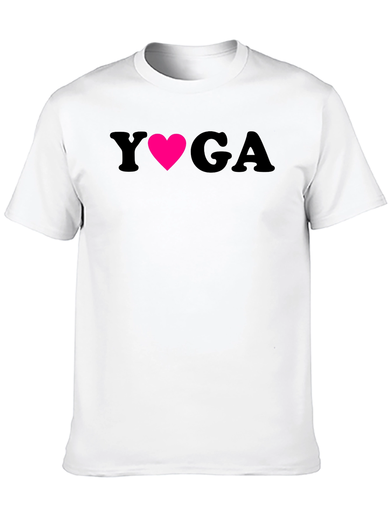Black Yoga Heart Graphic Tee - Soft Cotton Blend Shirt view 10