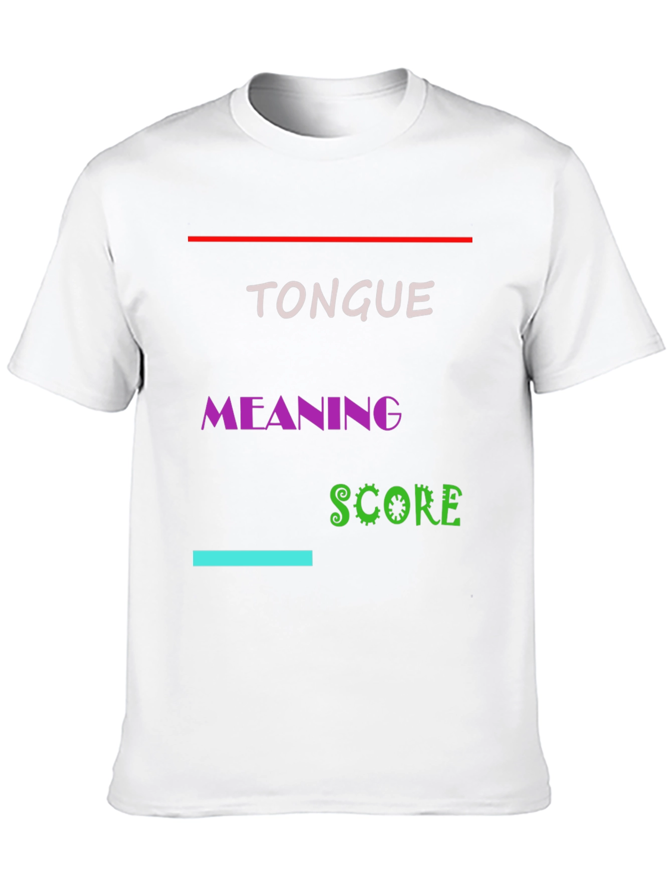 Black Tongue Meaning Score Graphic Tee - Black Cotton Blend T-Shirt view 10