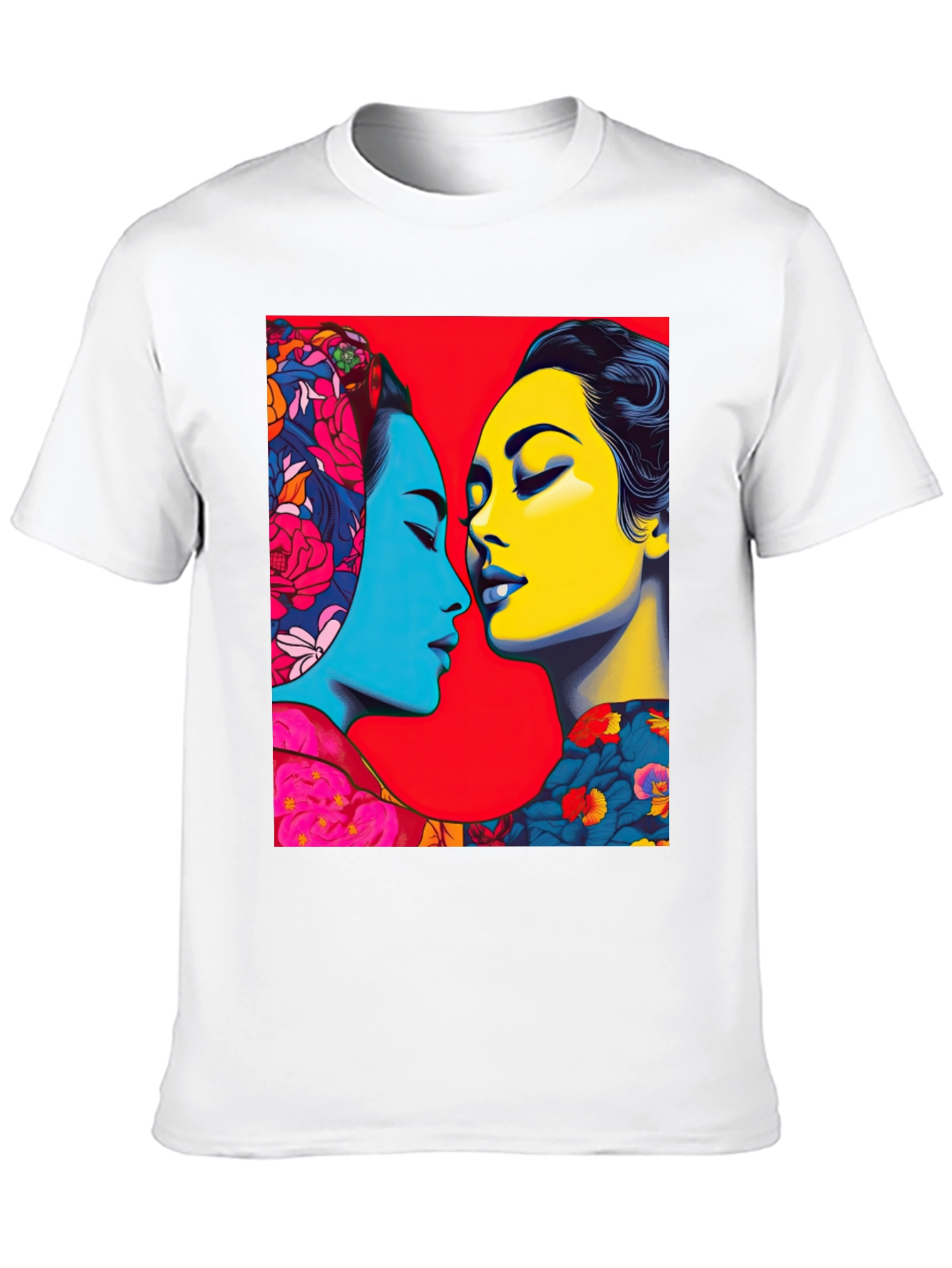 Black Artistic Portrait T-Shirt - Vivid Colors view 10
