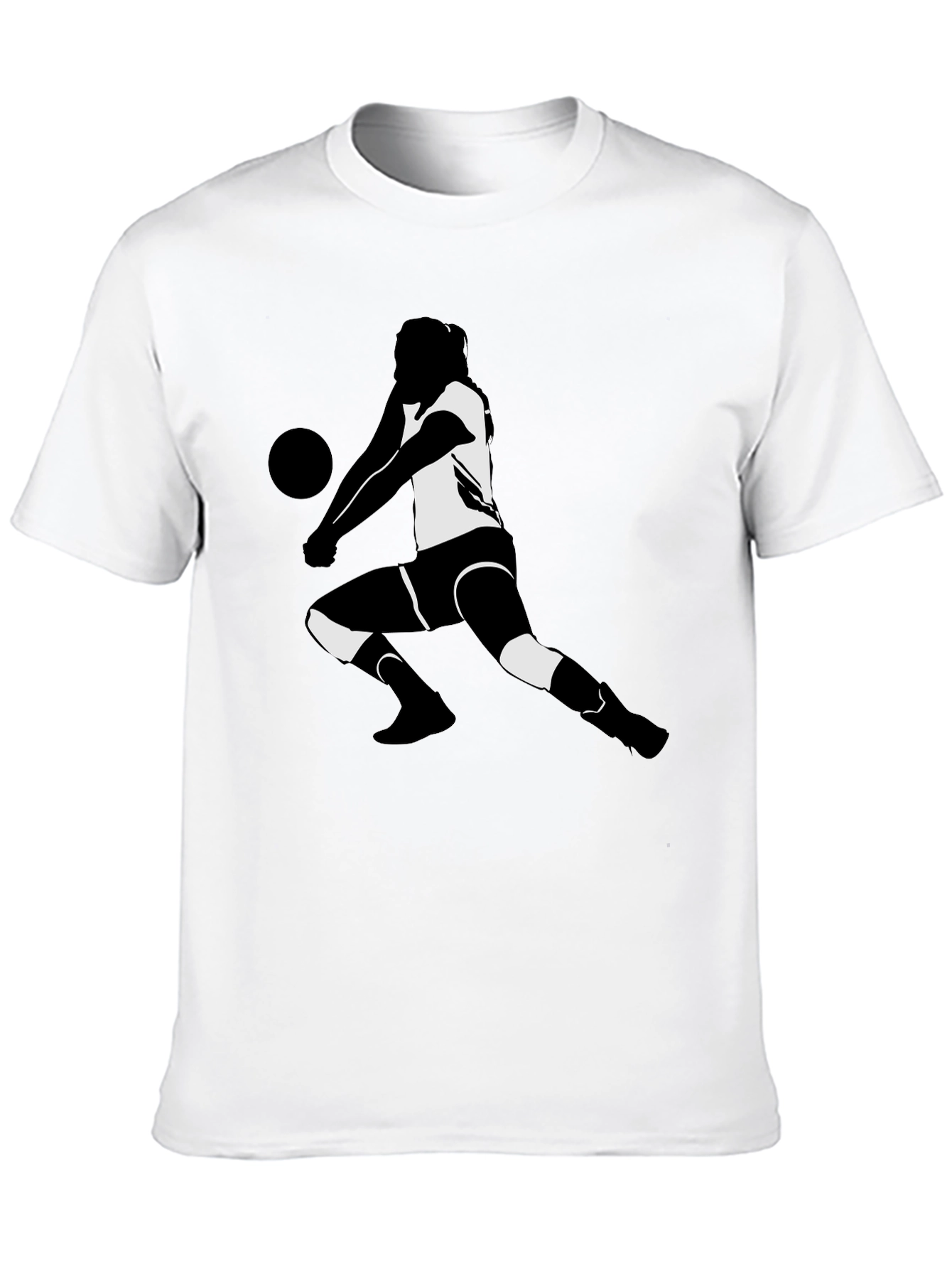 Black Volleyball Player Graphic Tee - Black T-Shirt view 10