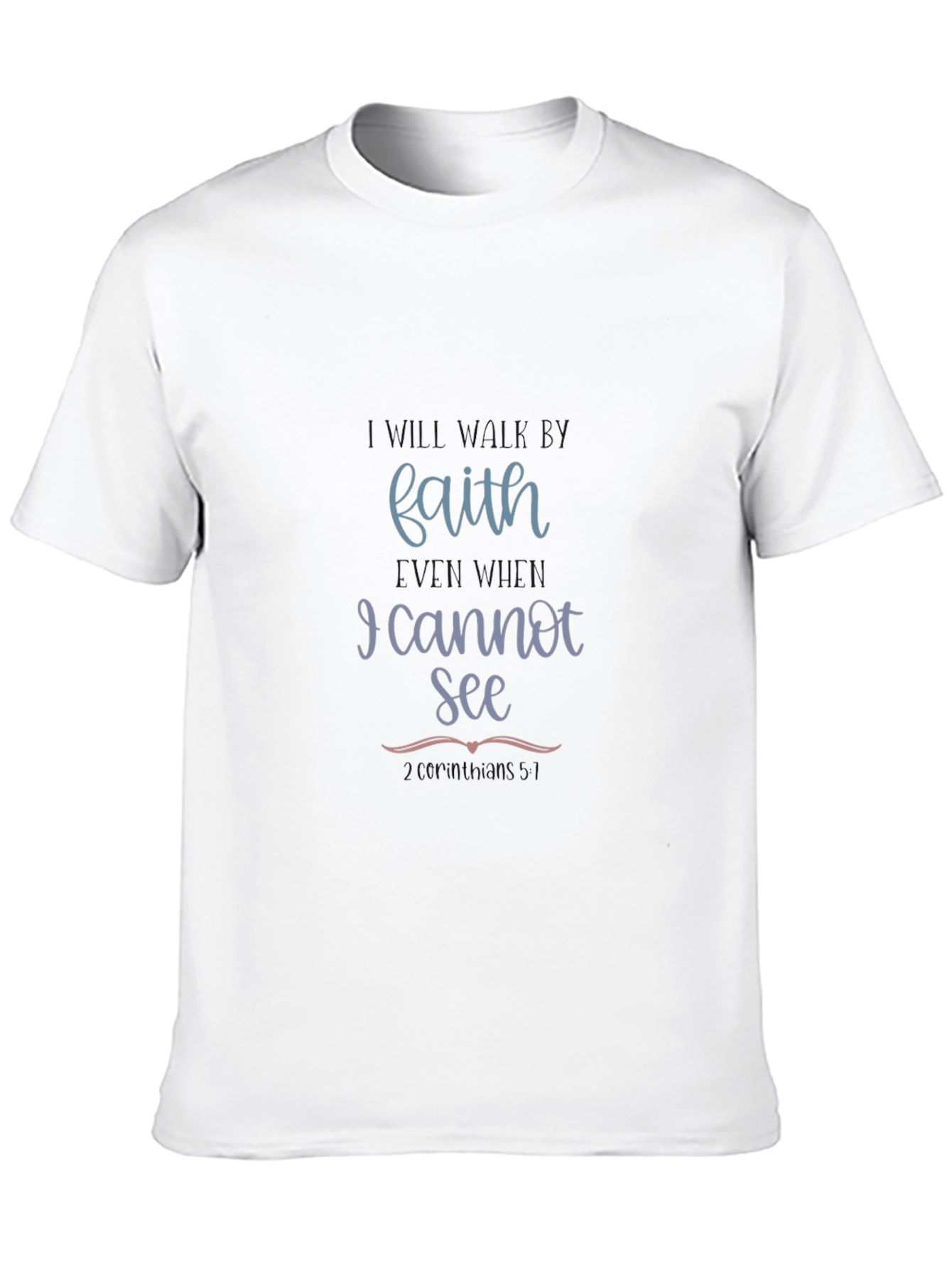 Black Faith I Cannot See Graphic Tee - Black view 10