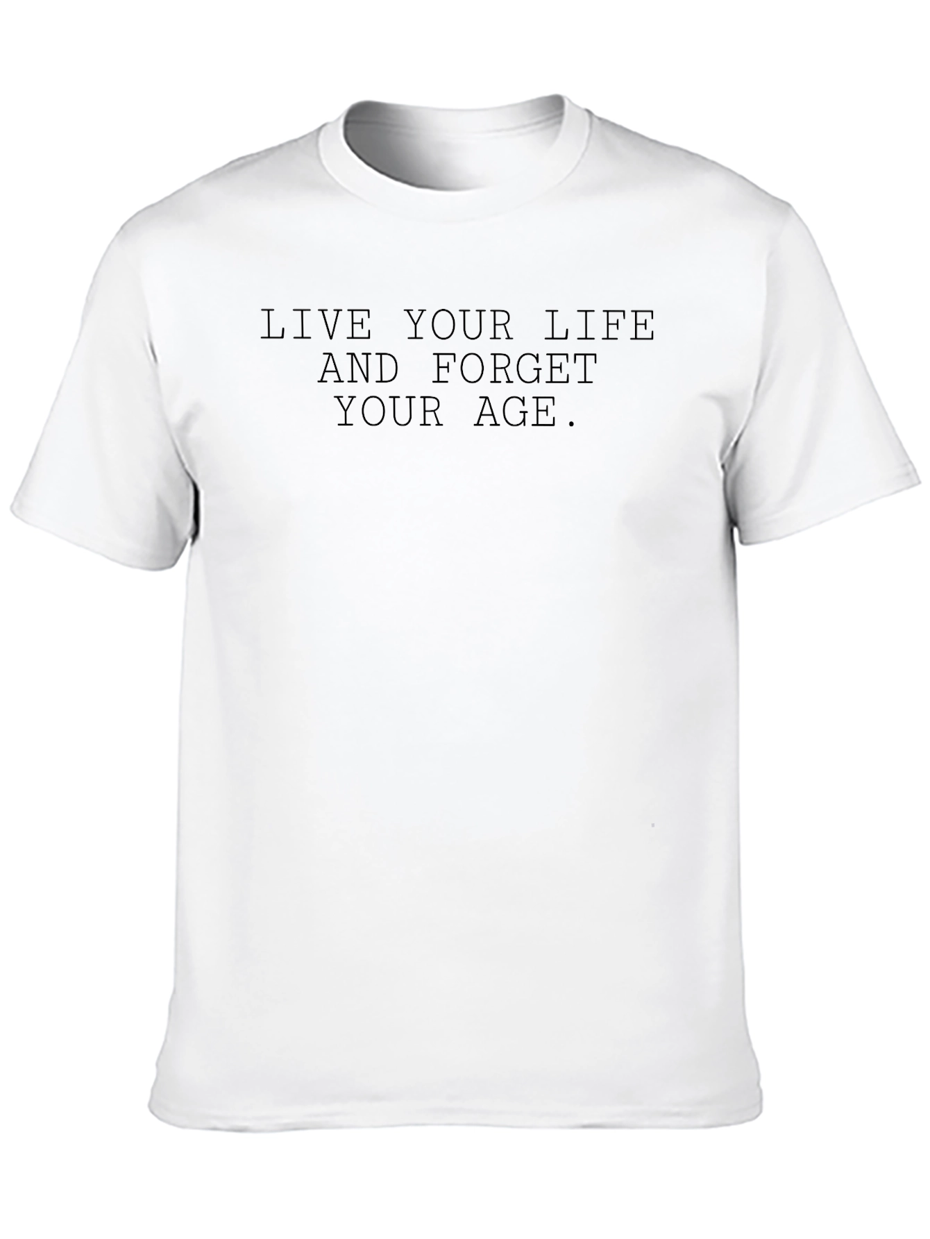 Black Live Your Life T-Shirt - Black Crew Neck Tee view 10