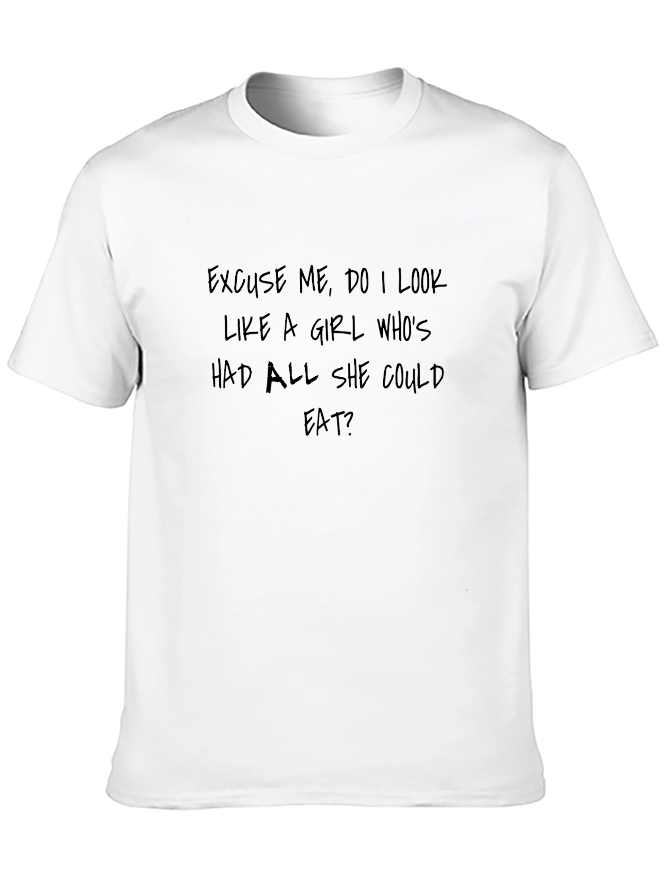 Black Humorous Graphic Tee - "Had All She Could Eat" view 10