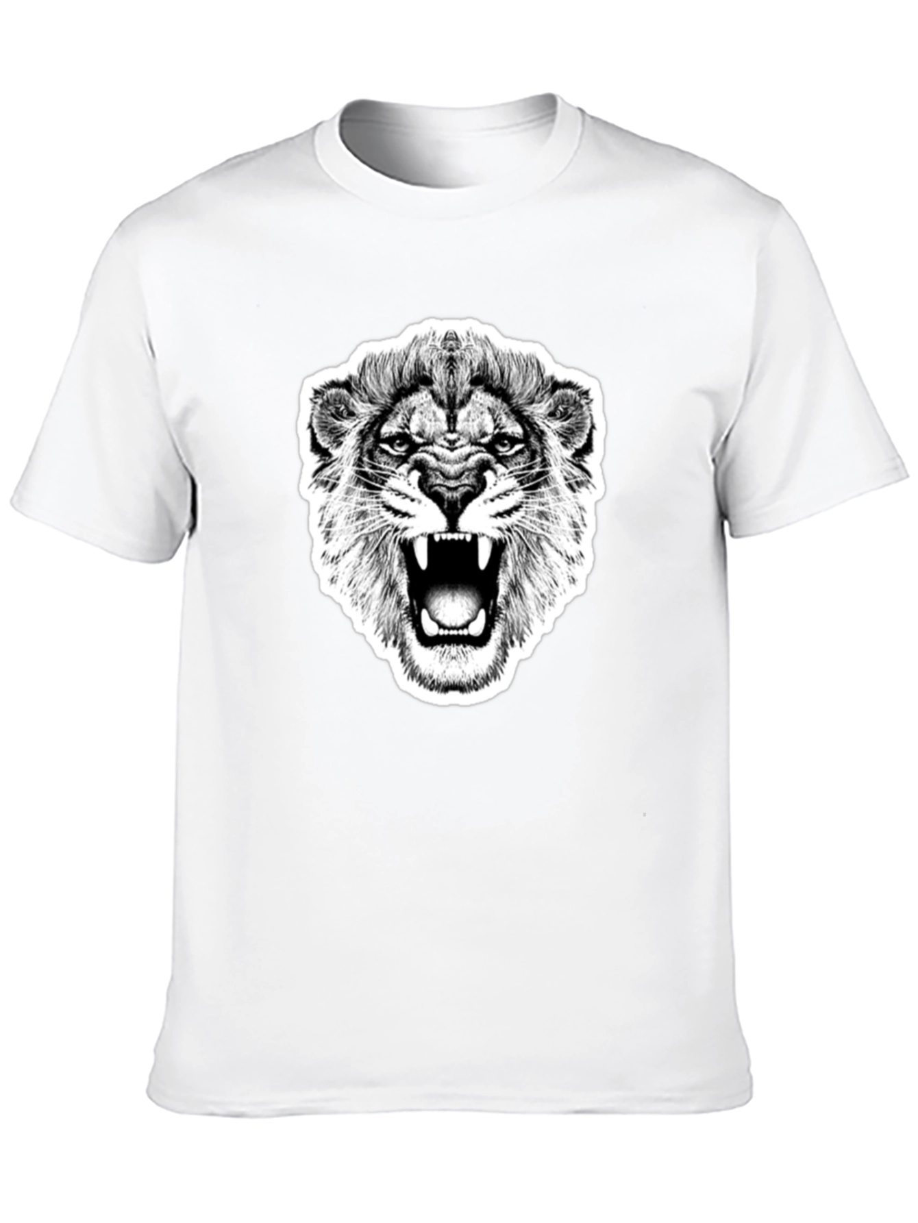 Black Lion Graphic Black T-Shirt - Bold Statement Tee view 10