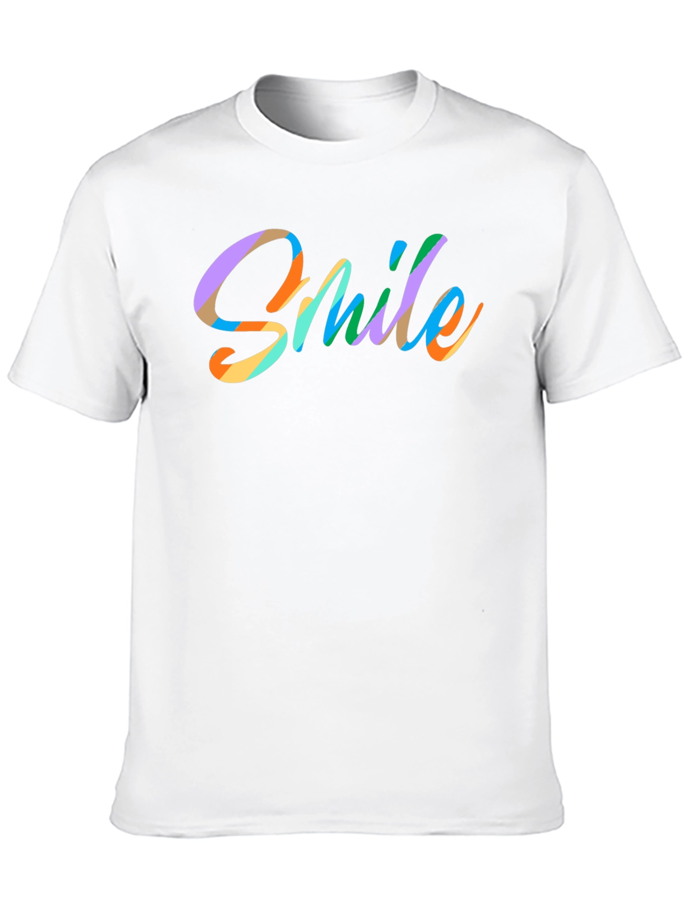 Black Smile Graphic Print Black T-Shirt view 10