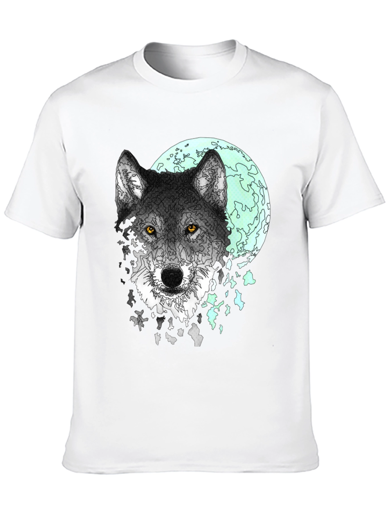 Black Wolf Moon Graphic Tee - Men's Black T-Shirt view 10
