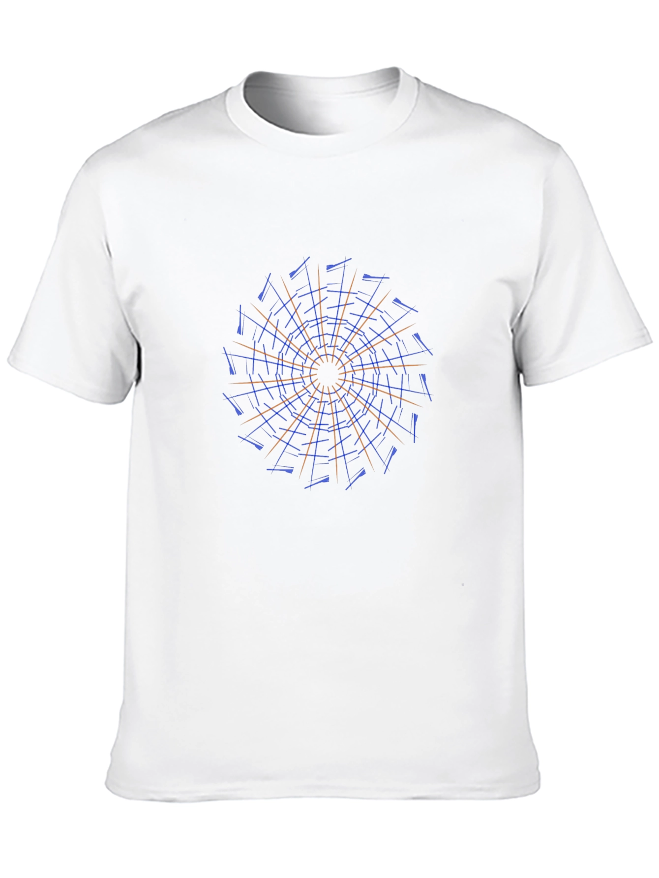 Black Geometric Mandala Black T-Shirt view 10