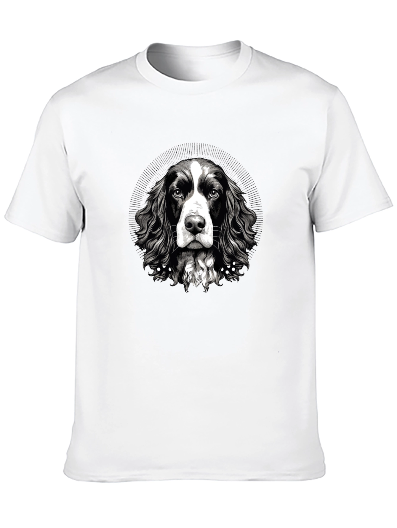 Black Dog Portrait Black T-Shirt - Men's Graphic Tee view 10