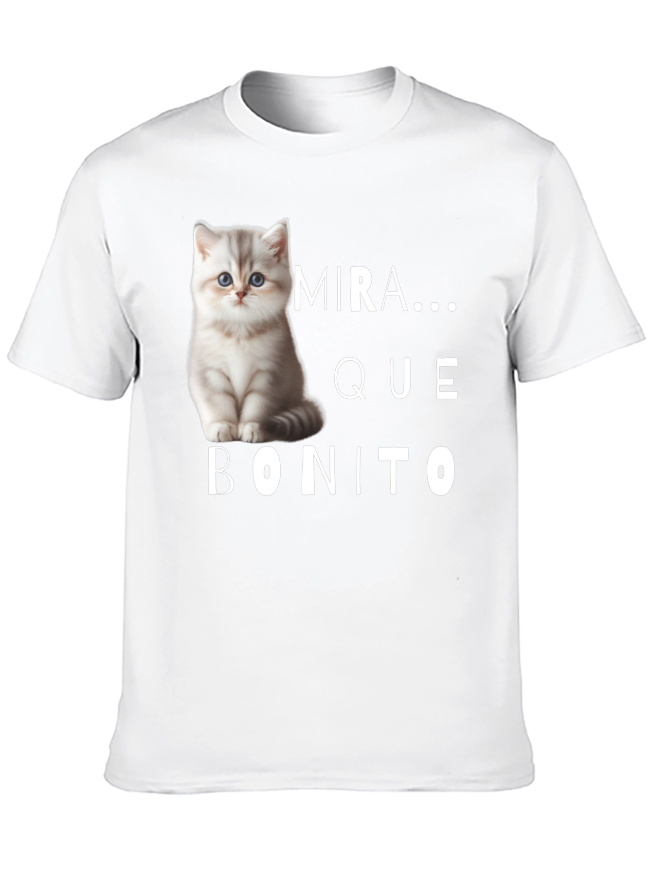 Black Cute Cat T-Shirt - Mira Que Bonito! view 10