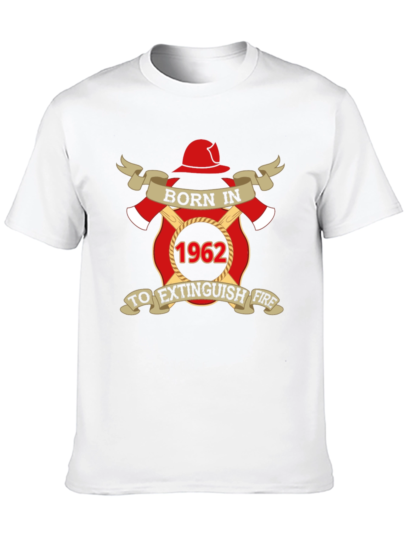 Black Born in 1962 Firefighter T-Shirt view 10