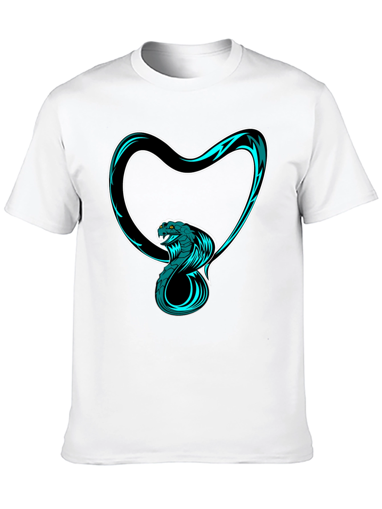 Black Cobra Heart Graphic Tee - Stylish Black T-Shirt view 10