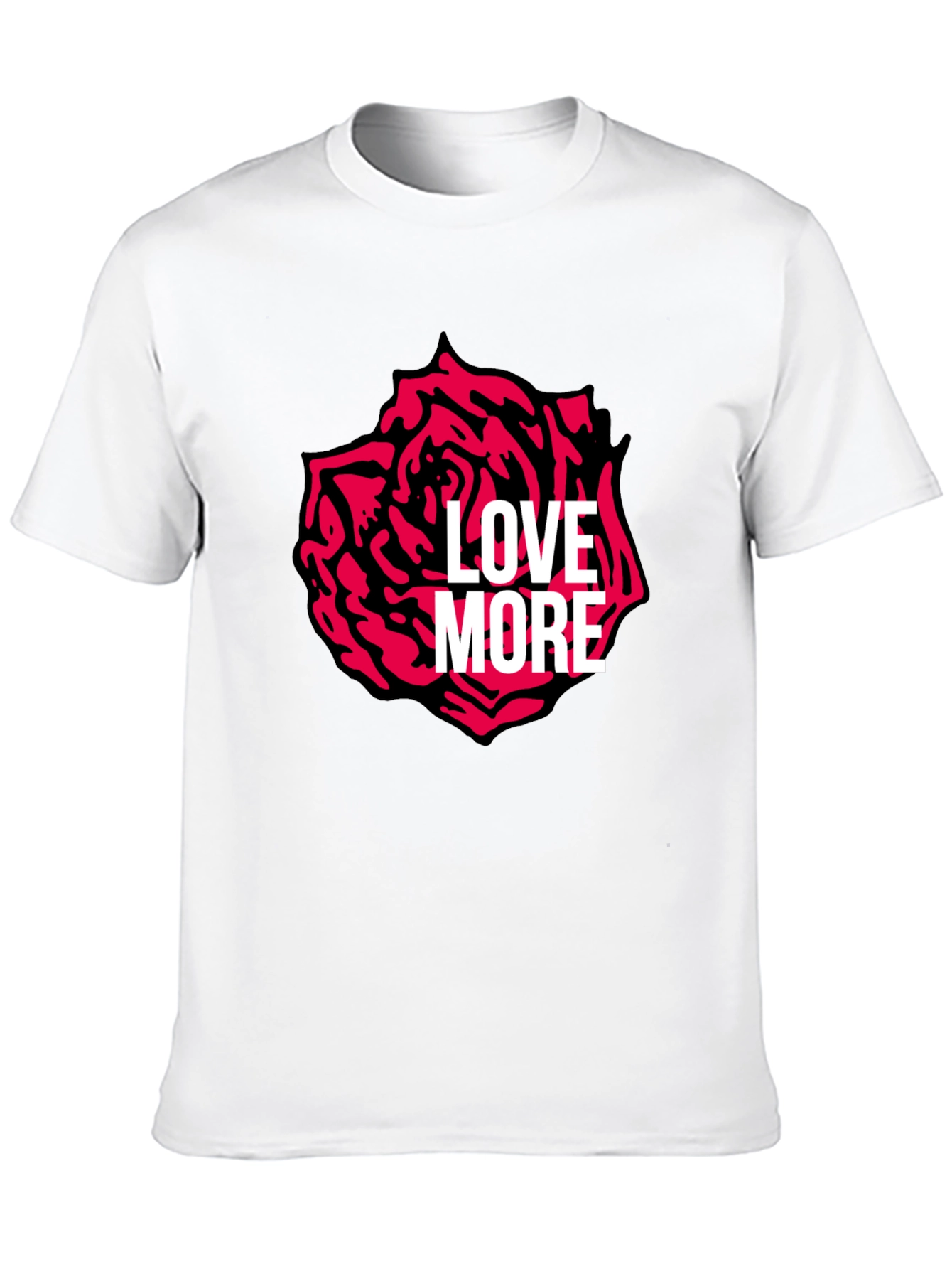 Black Love More Rose Graphic Tee - Stylish Black T-Shirt view 10