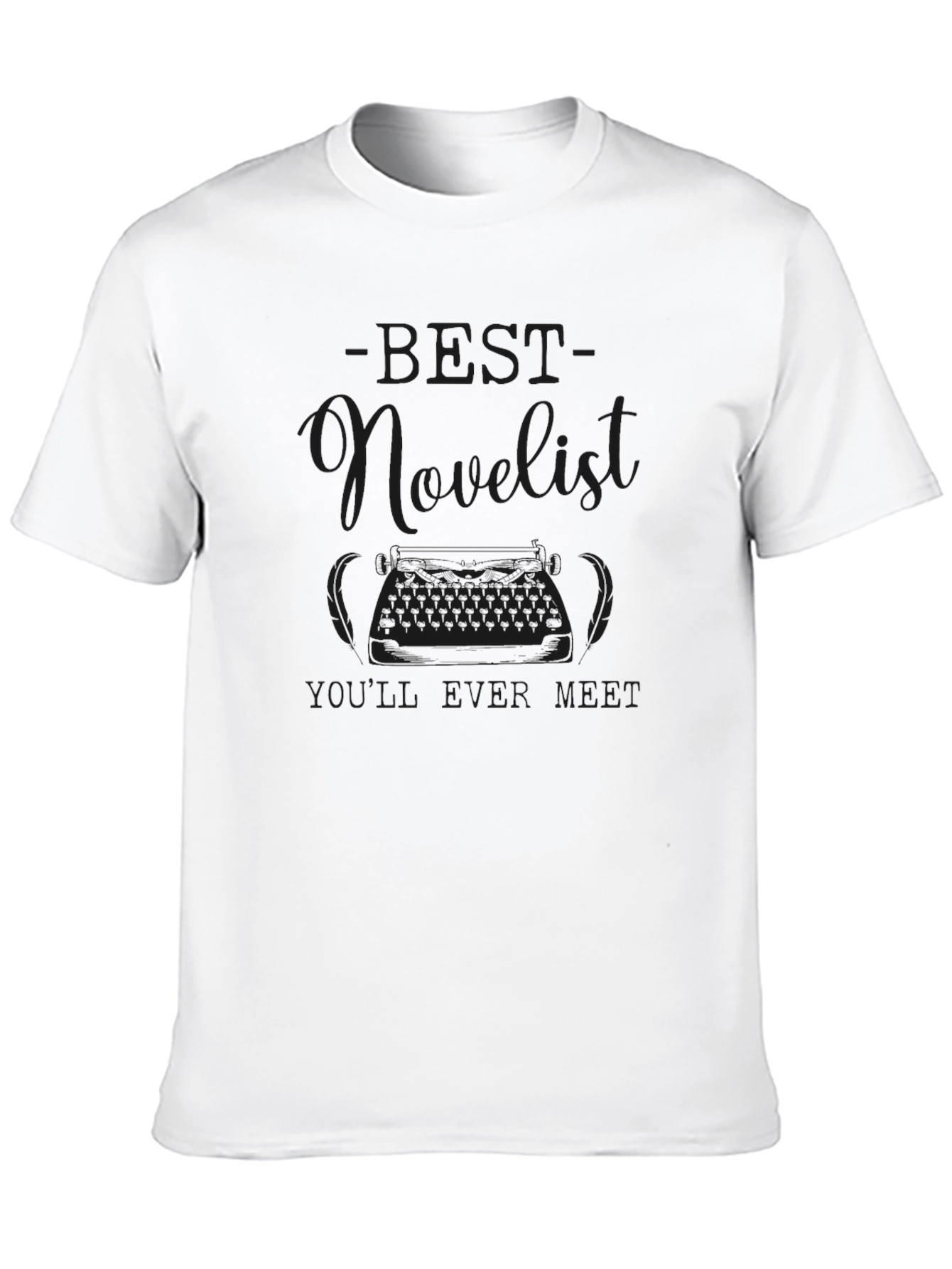 Black Best Novelist T-Shirt - Writer Gift Idea view 10