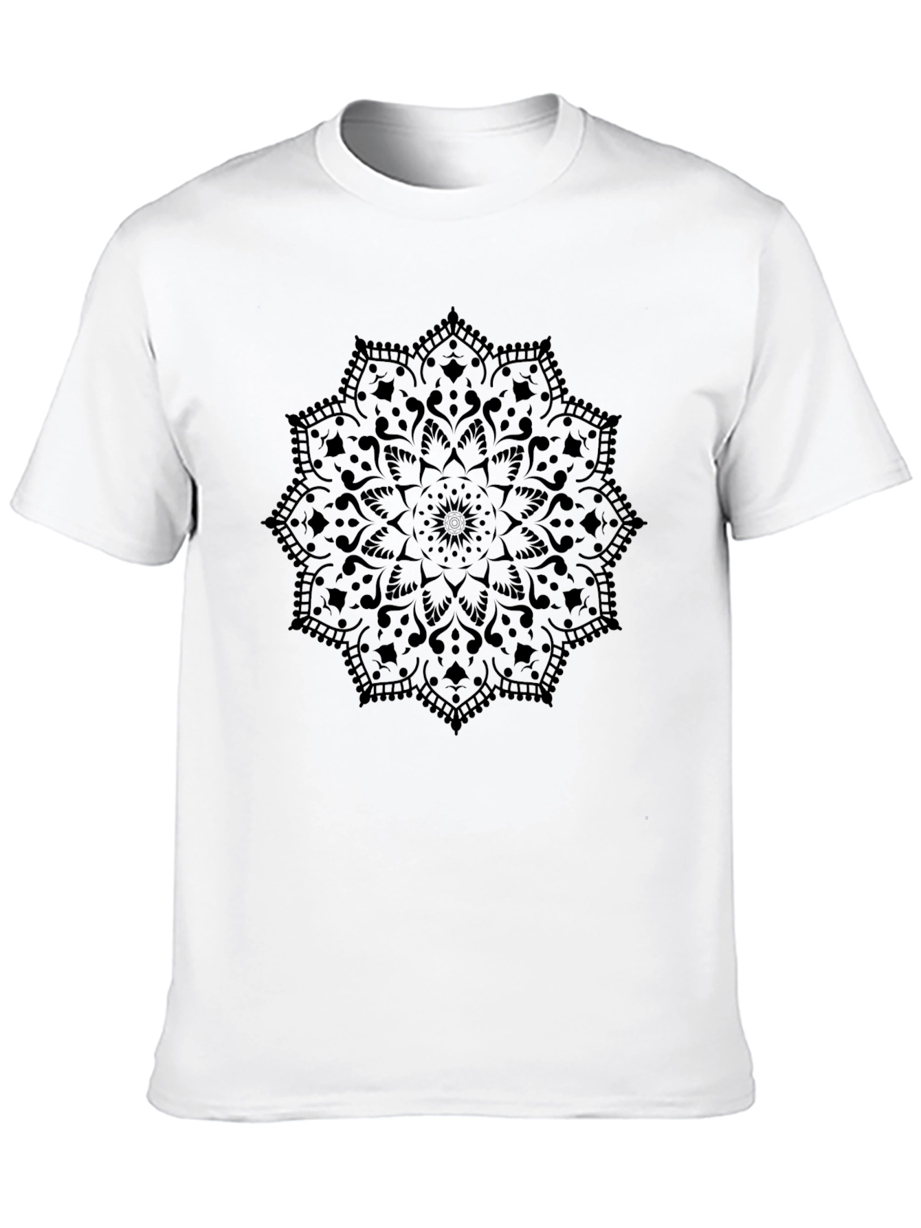 Black Black Mandala Graphic Tee - Stylish Comfort view 10