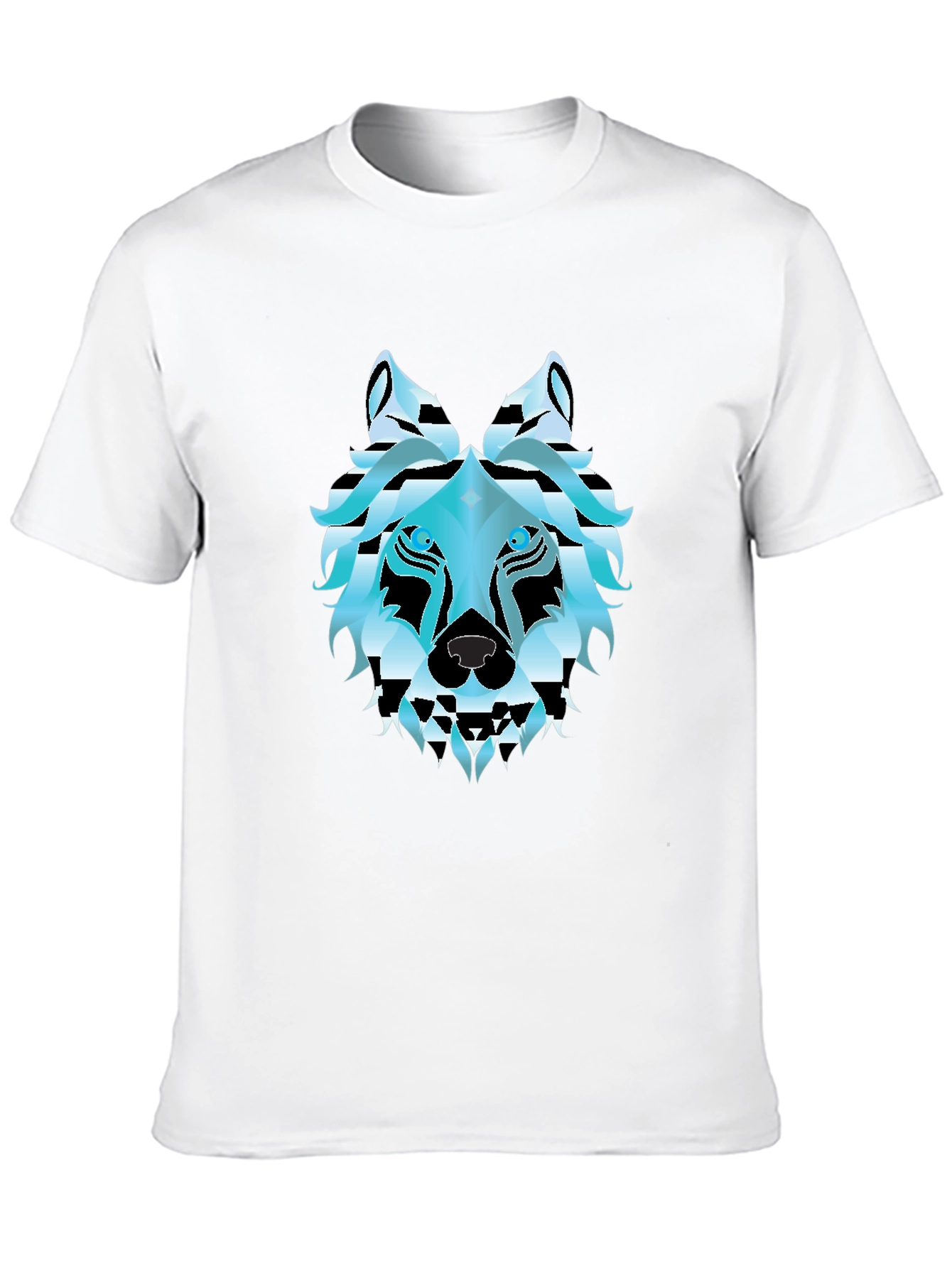 Black Cool Wolf Graphic T-Shirt - Black view 10