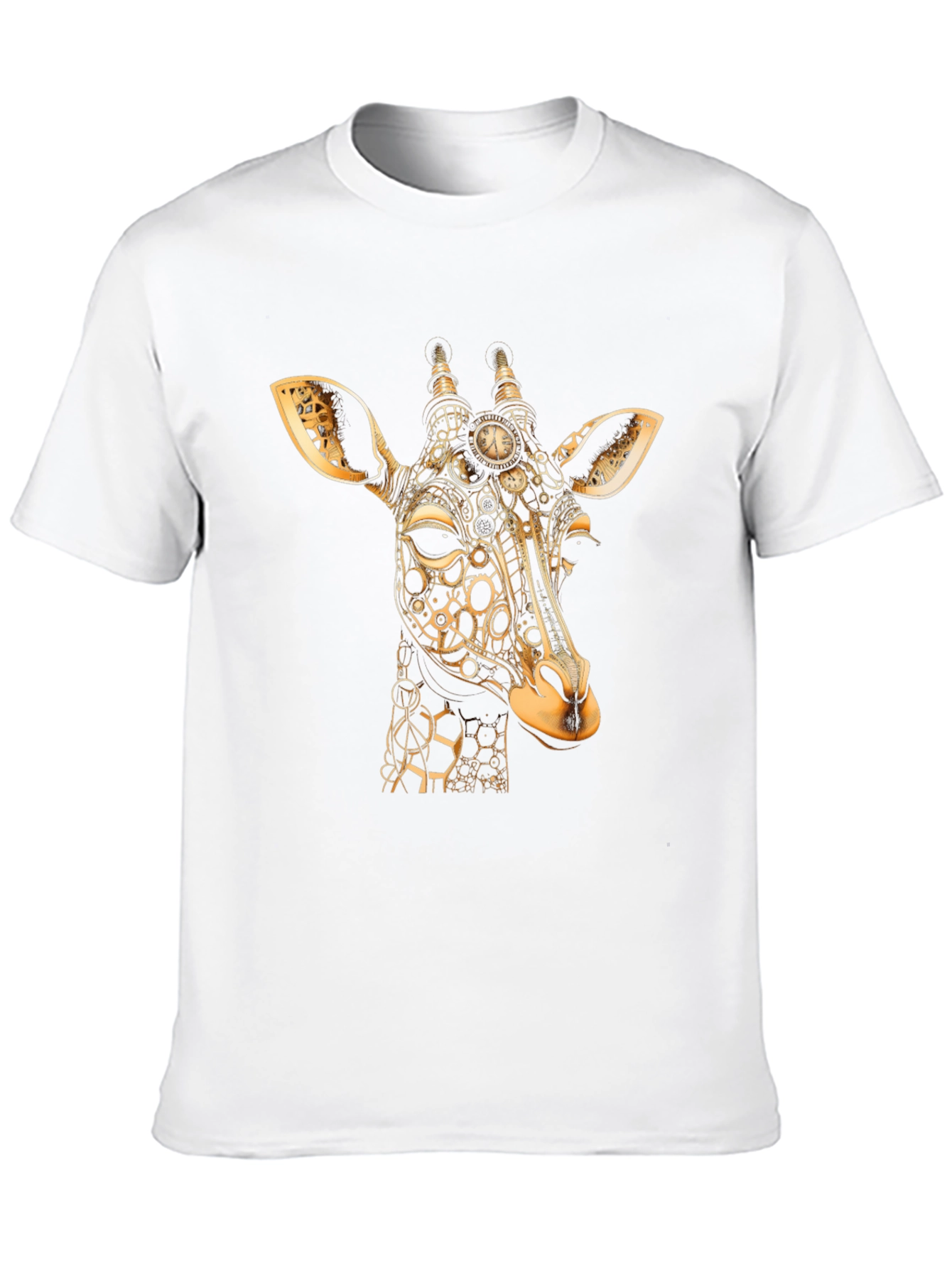 Black Steampunk Giraffe Graphic T-Shirt - Black view 10