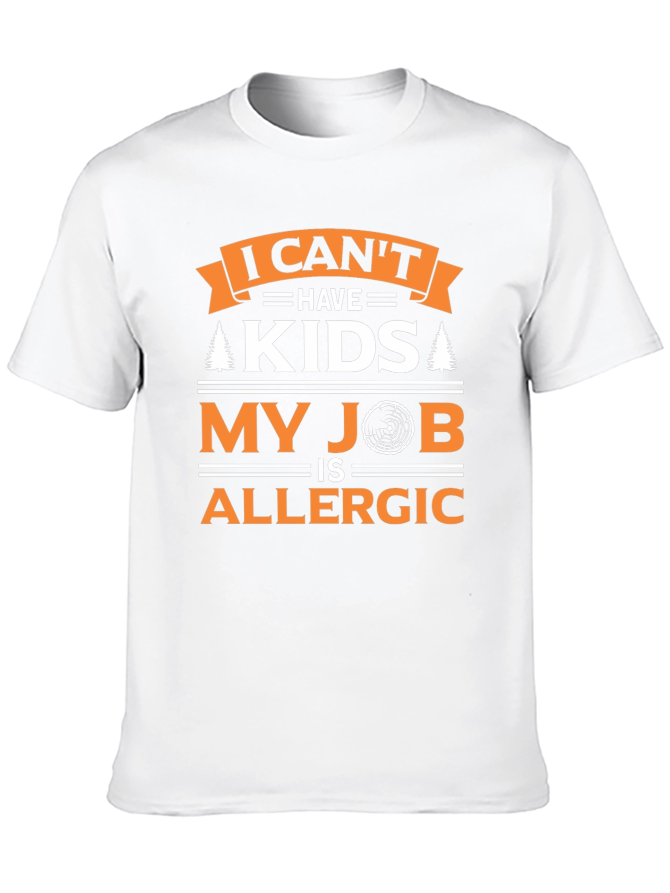Black Funny Job Allergic T-Shirt view 10