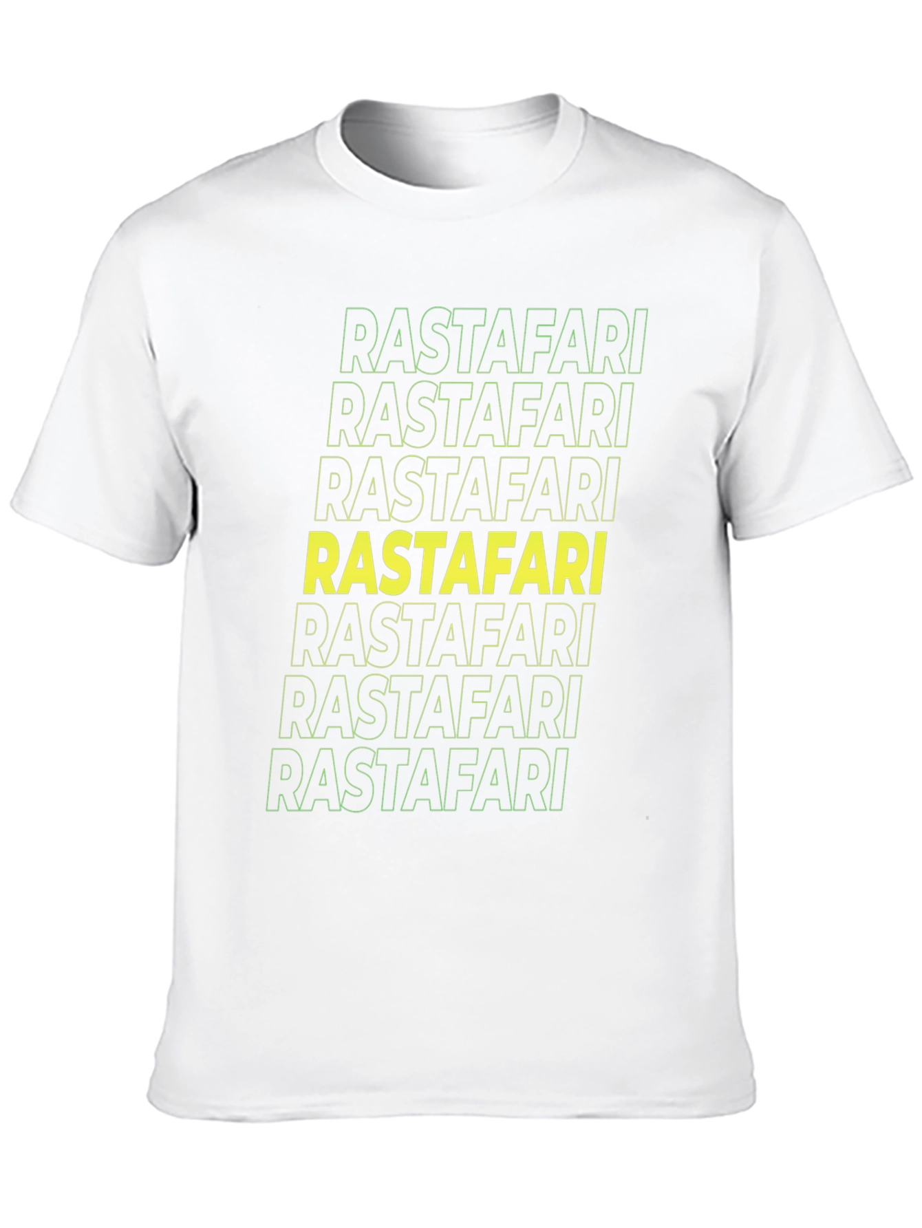 Black Rastafari Graphic Print Crew Neck T-Shirt view 10
