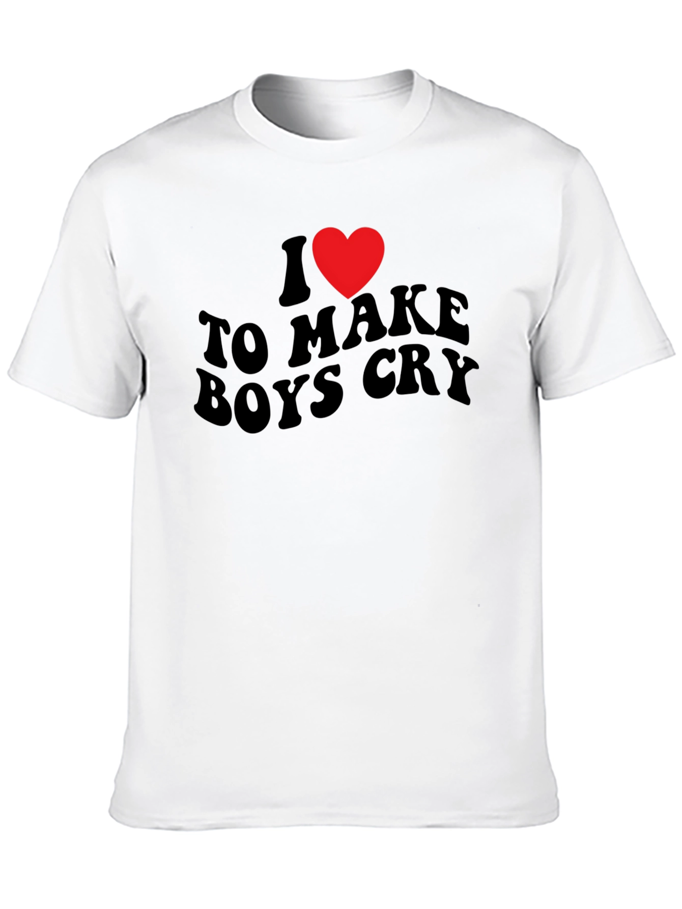 Black I Heart to Make Boys Cry T-Shirt view 10