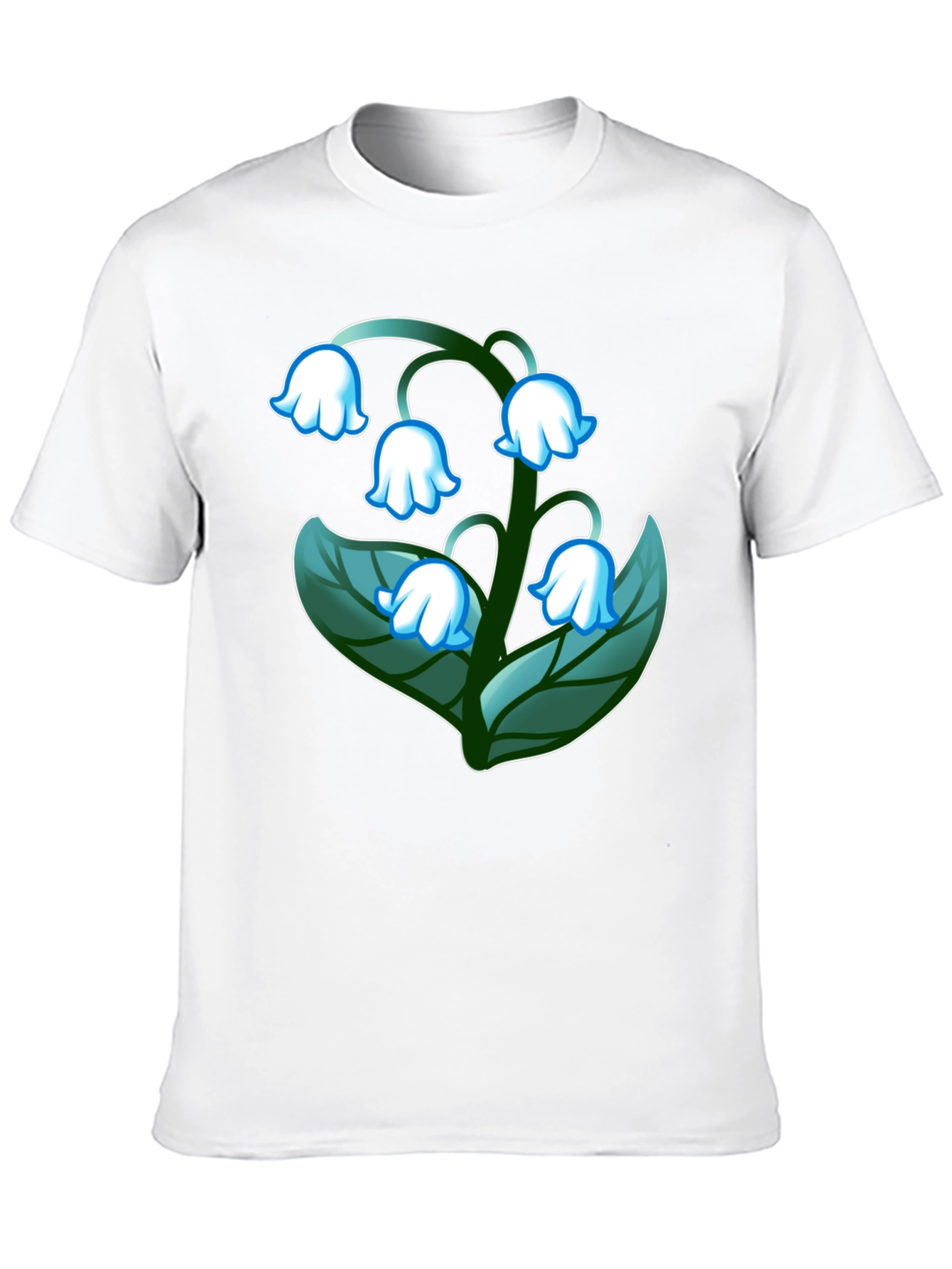 Black Lily of the Valley Graphic Tee - Black Cotton Blend view 10