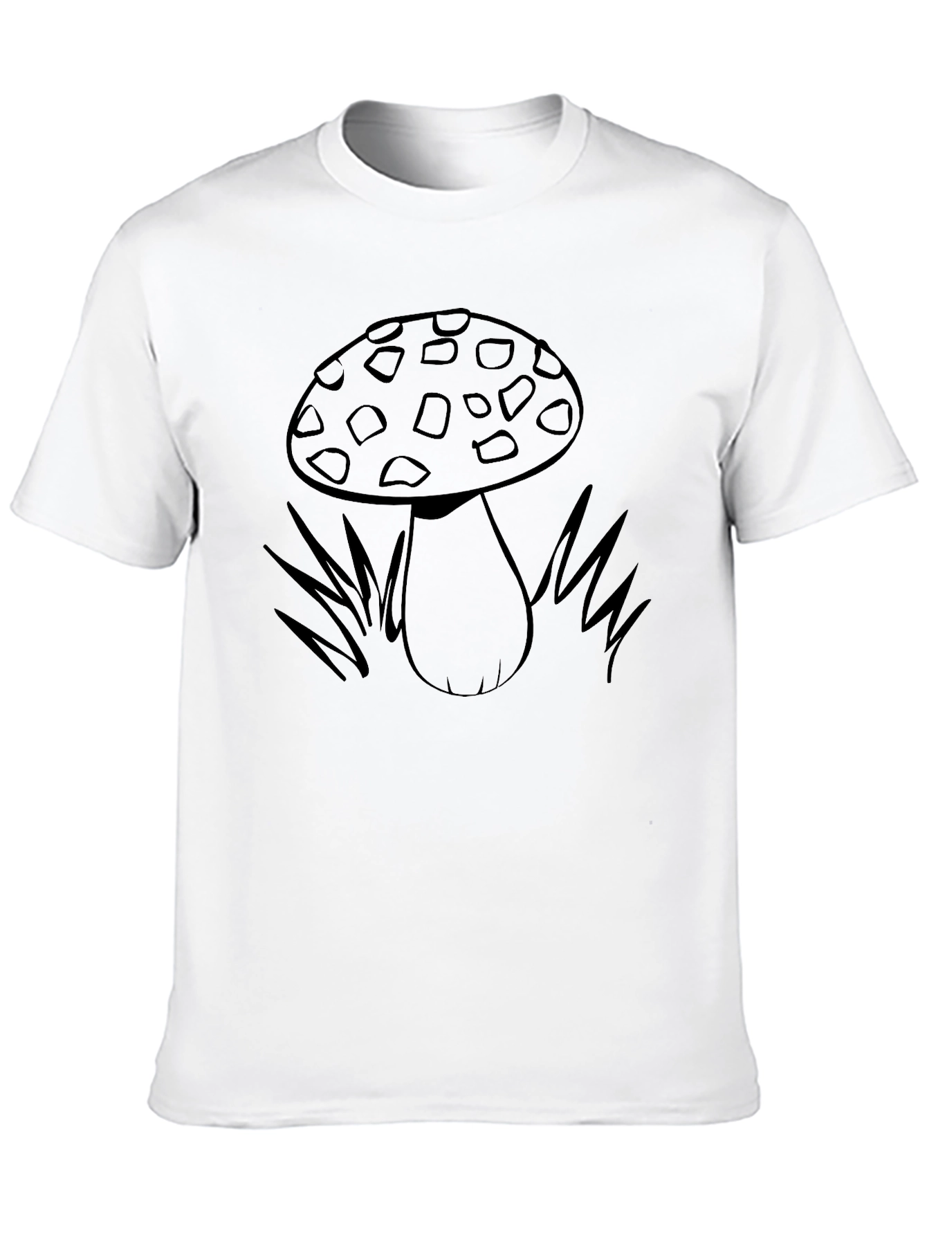 Black Mushroom Graphic Print Black Tee view 10
